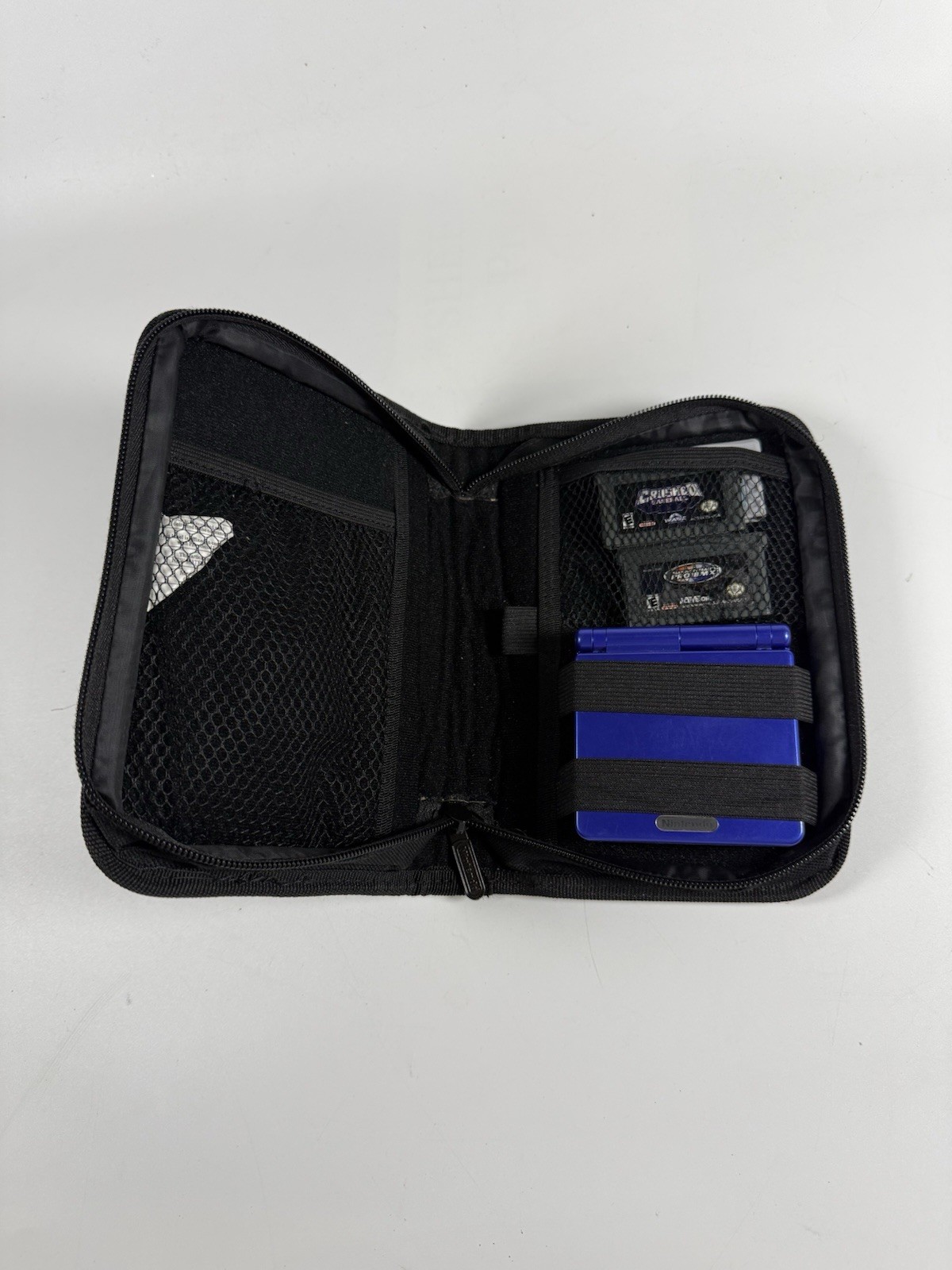 Nintendo Game Boy Advance SP – Cobalt Blue w/ Travel Soft Case, & Games