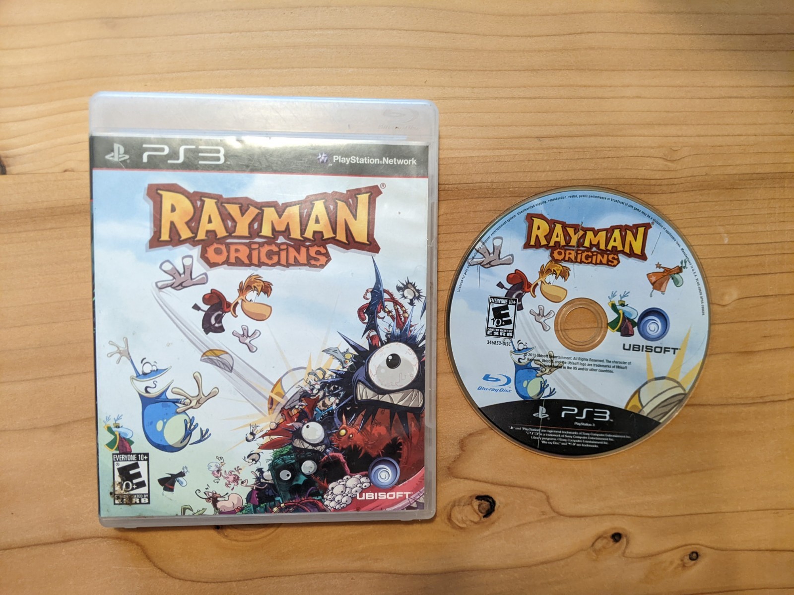 Rayman Origins (Sony PlayStation 3, 2011) Case Artwork and Disc – No Manual