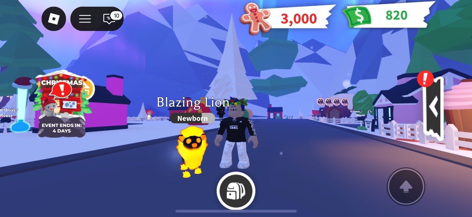 Adopt Me! Blazing Lion (No Potion) Newborn In-Game Pet- Digital Delivery Only