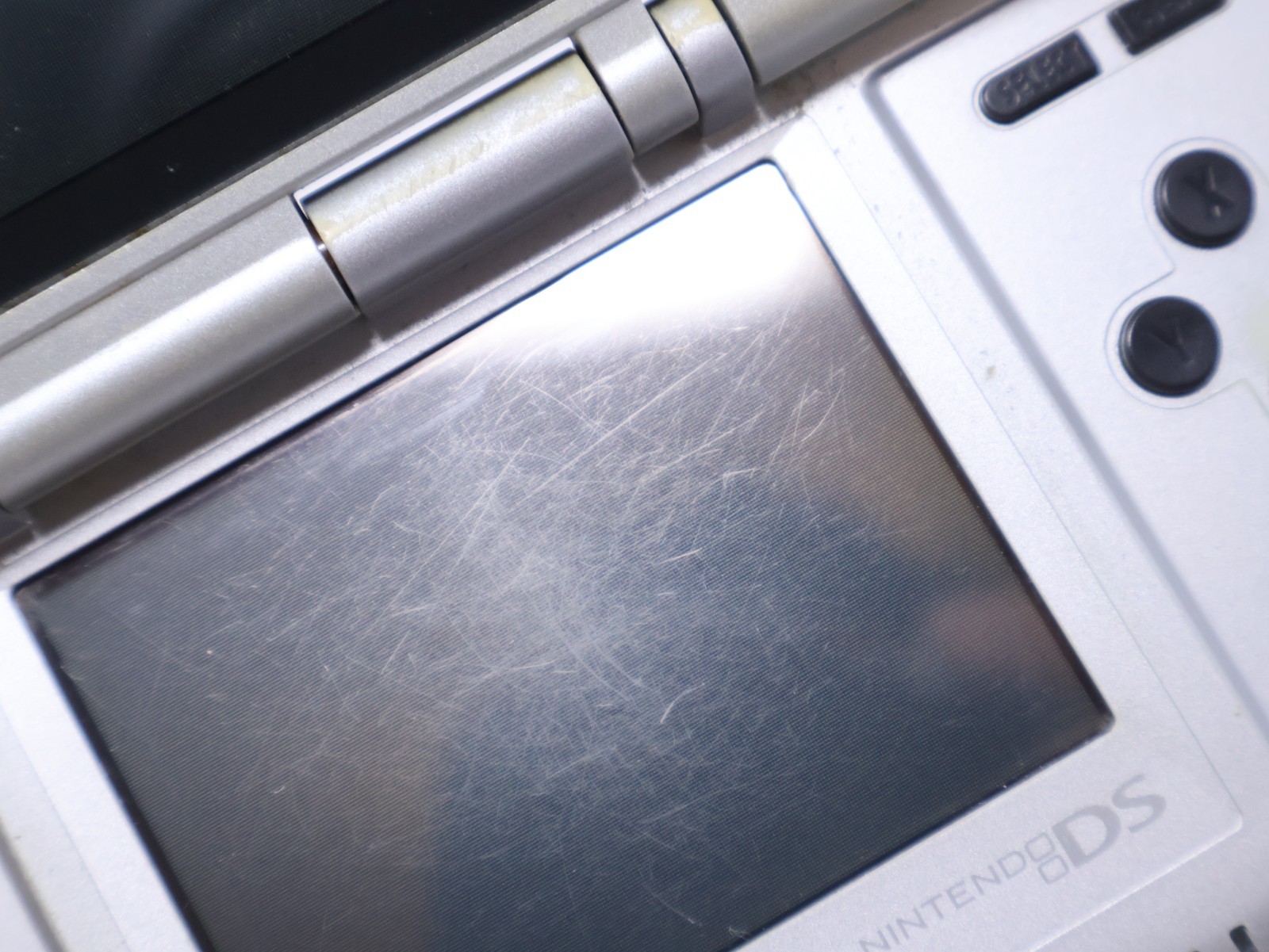 Nintendo DS Handheld Console Tested Working Titanium Silver w/ Charger & Stylus