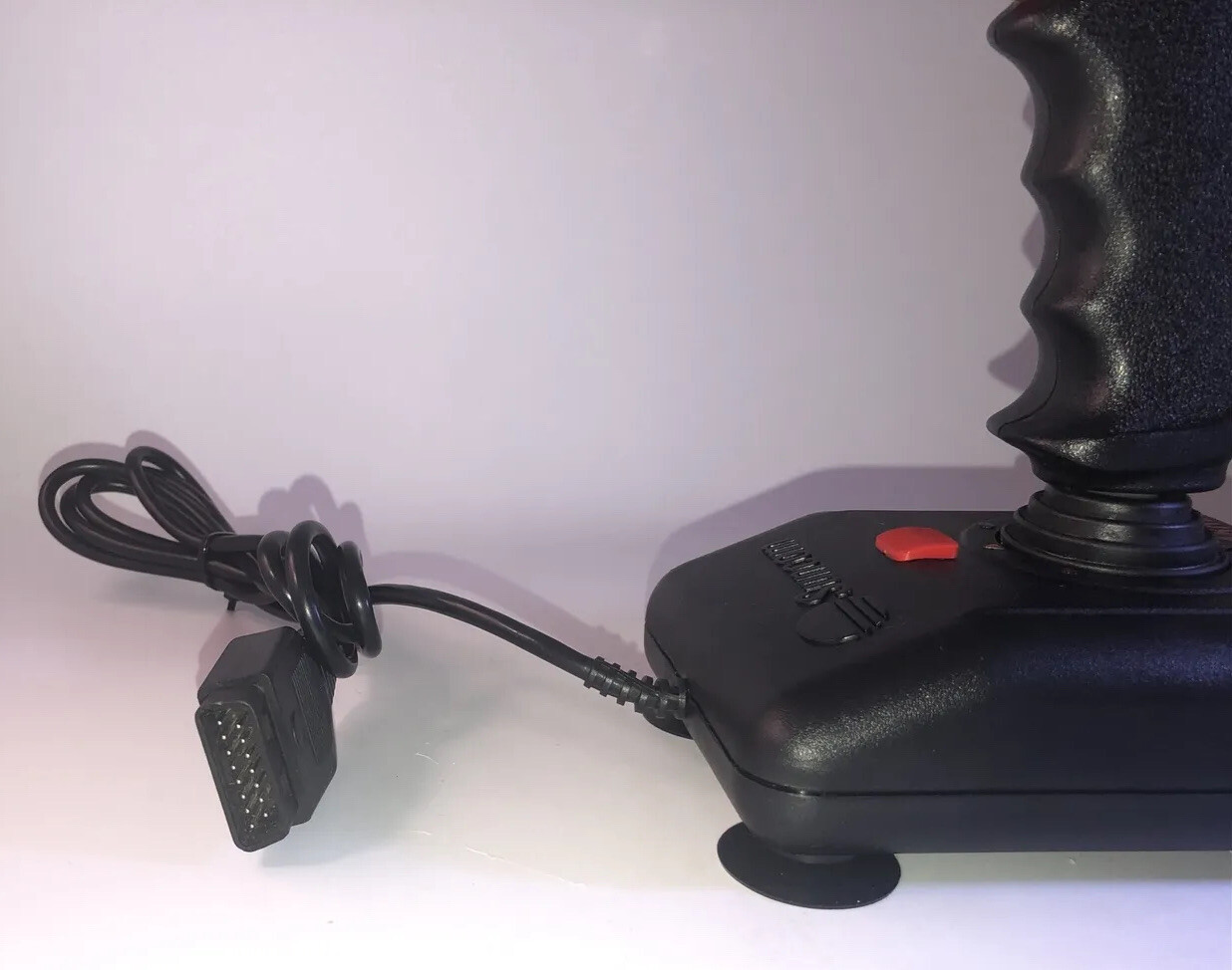 Suncom Analog Sabre Joystick Black & Red 2 Button Control Suction Mount -New