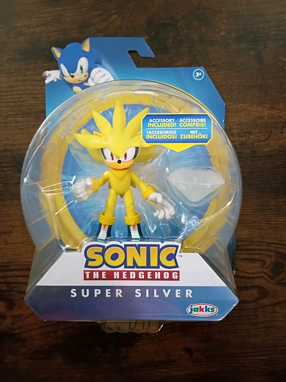 5-PK SONIC the HEDGEHOG 4″ Lot Super Silver Classic Modern Snowboard Metal Jakks
