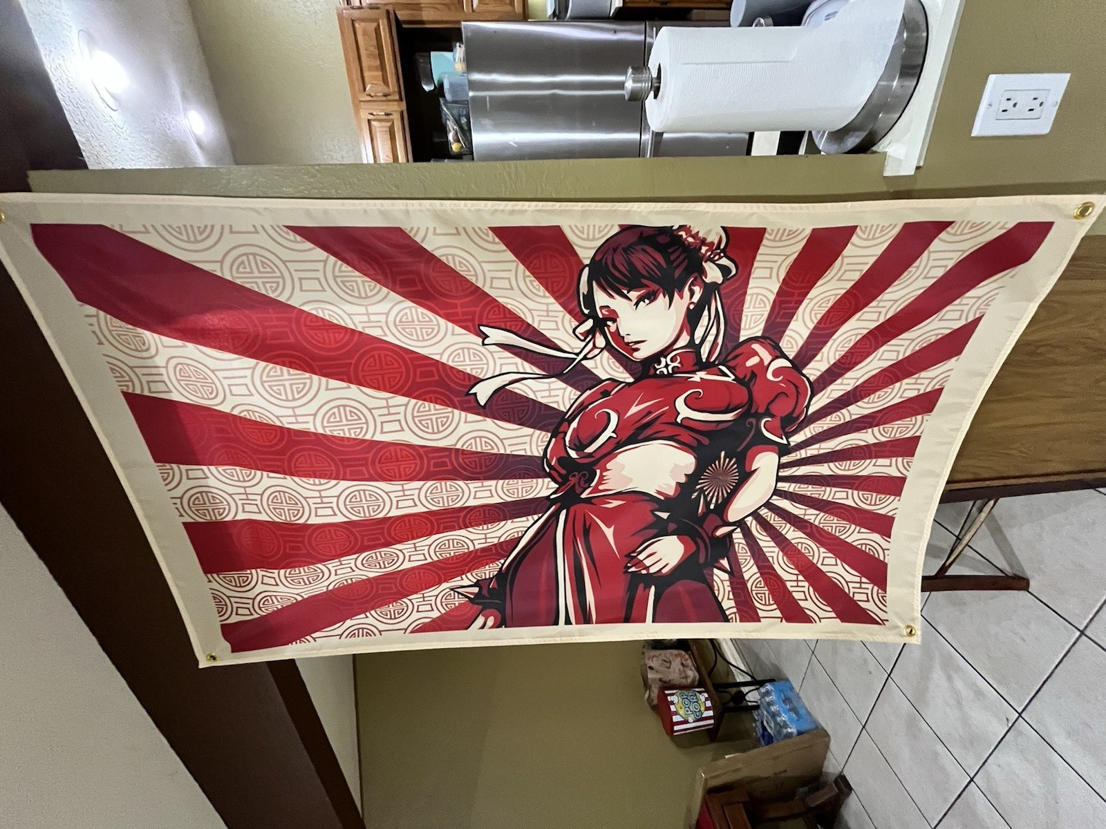 Street Fighter II Turbo 5ft Chun-Li Flag SFII CAPCOM
