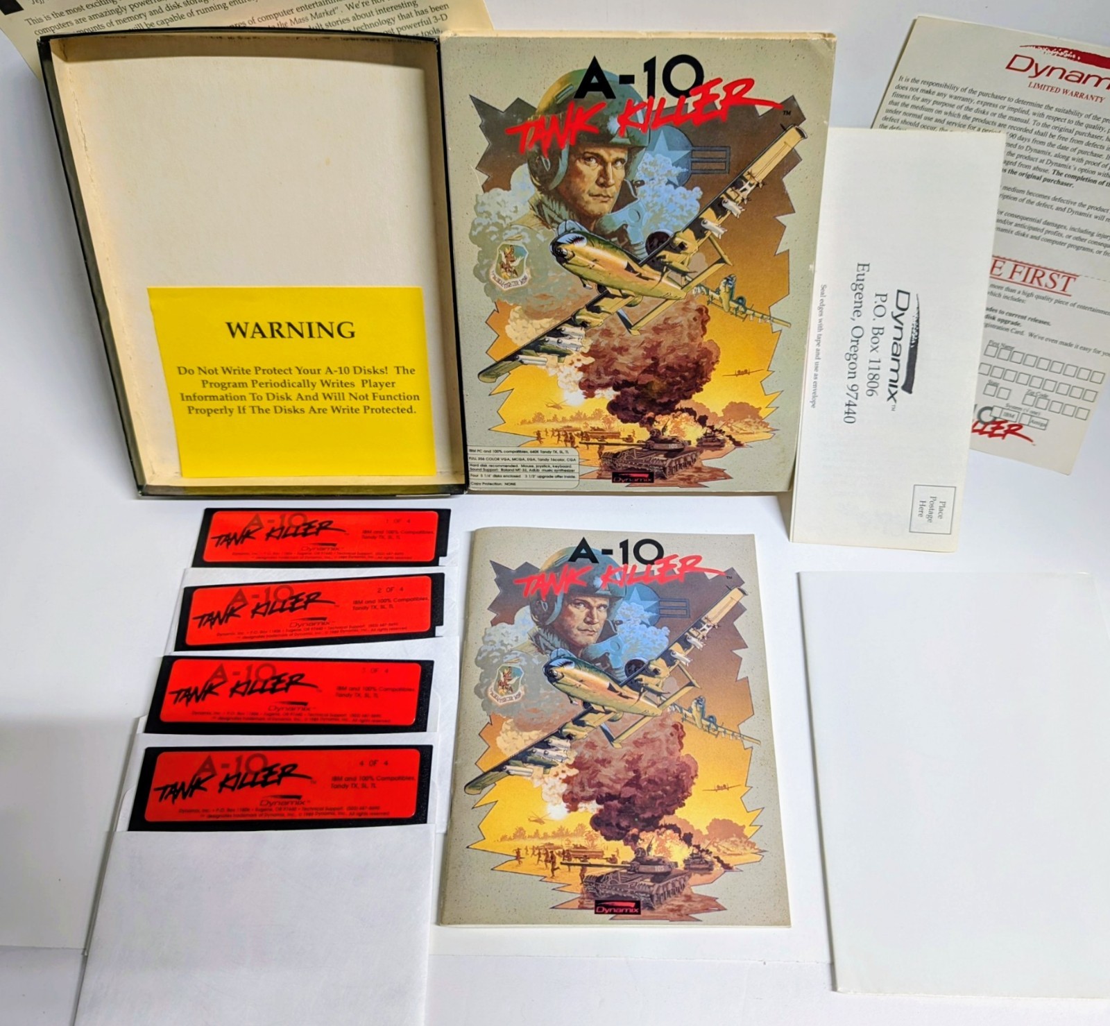 Lot of 4 A-10 A10 Tank Killer Thunderbolt Warthog PC Games Collectors Display