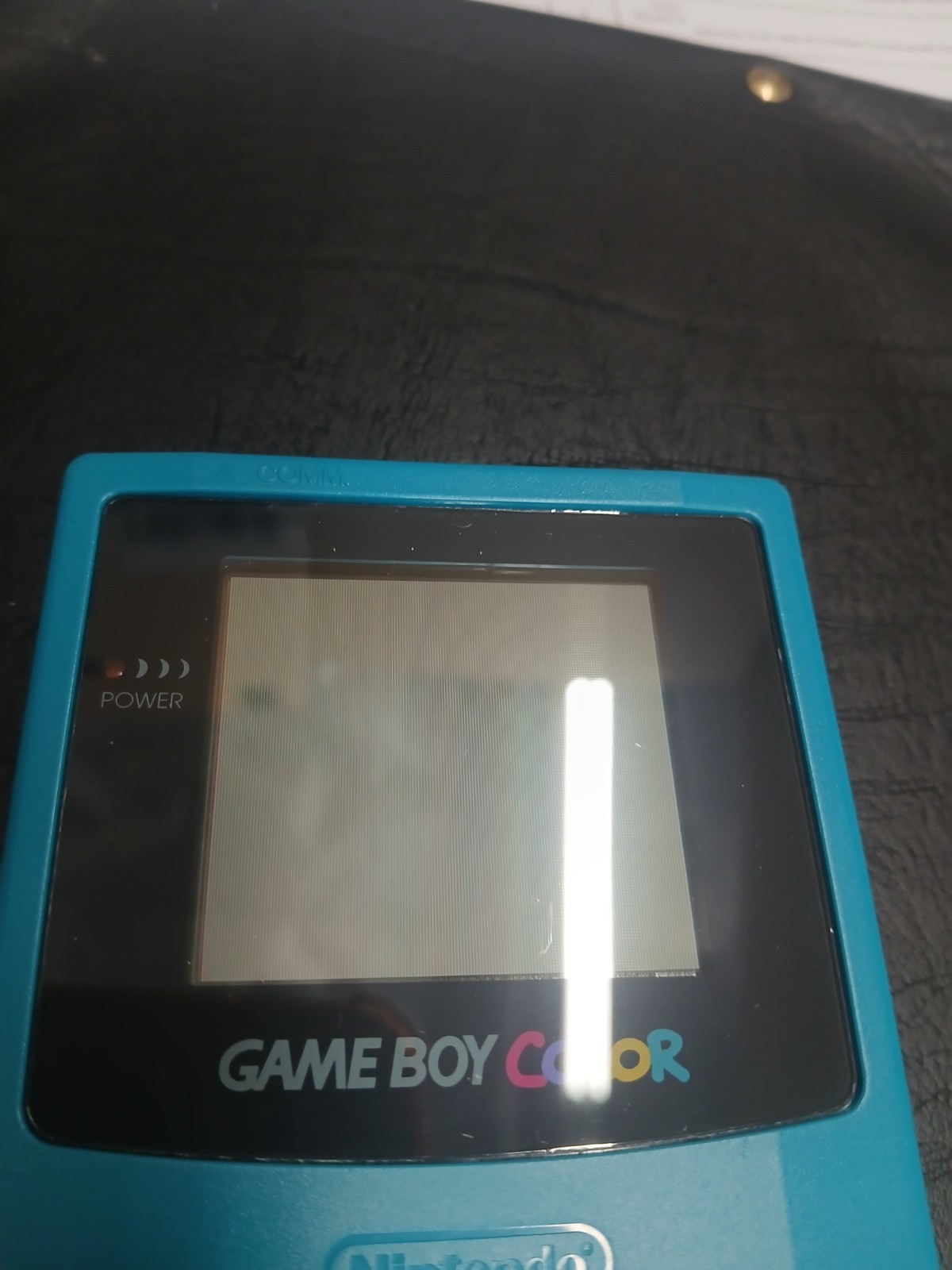 Nintendo Game Boy Color Blue Handheld System CGB-001 Color Screen Headphone