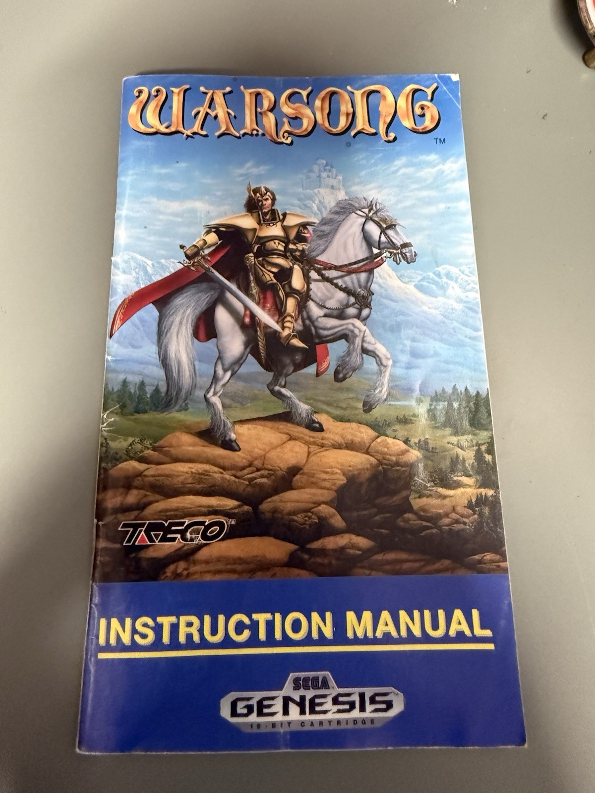 Warsong (Sega Genesis, 1991) – Game and Box – Tested And Working