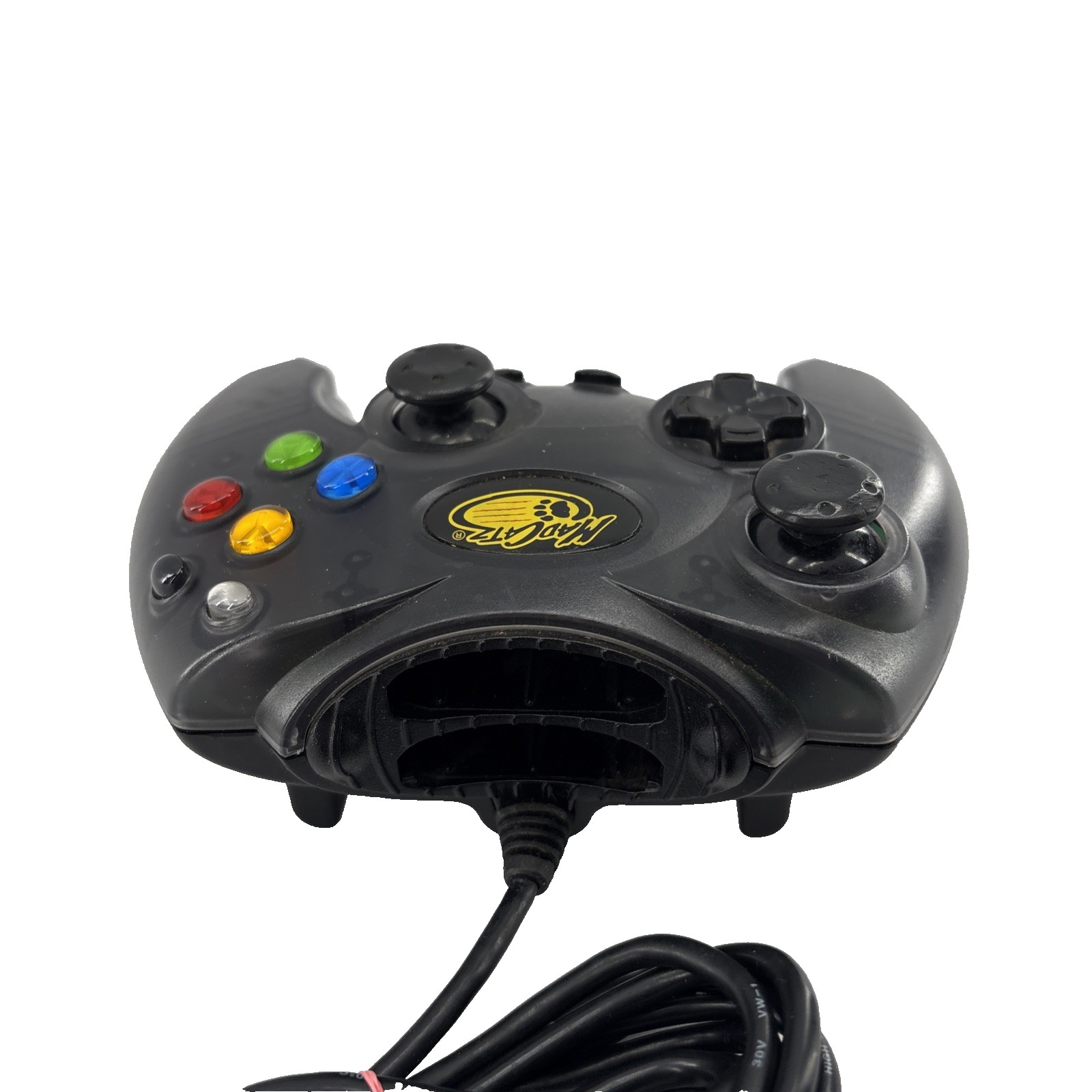 Microsoft Xbox Original Mad Catz Wired Controller Clear Smoke Black 4516