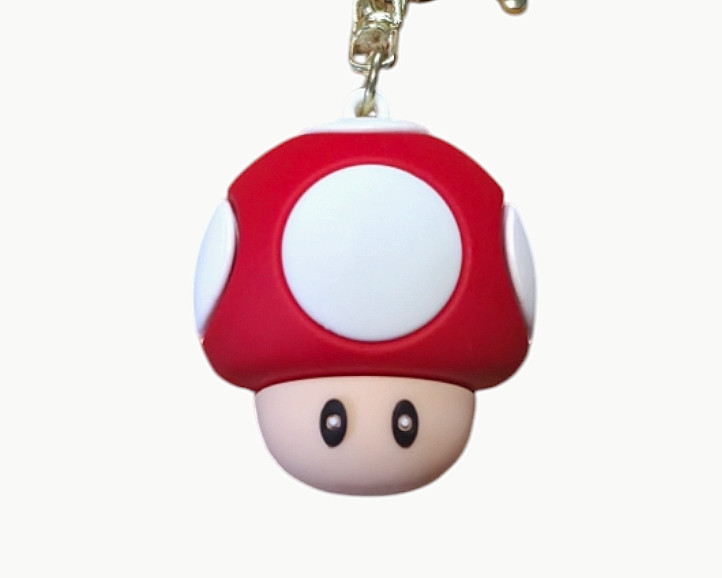 Super Mario Bros Keychain Figure 3D Backpack Clip Keyring Mushroom Backpack New