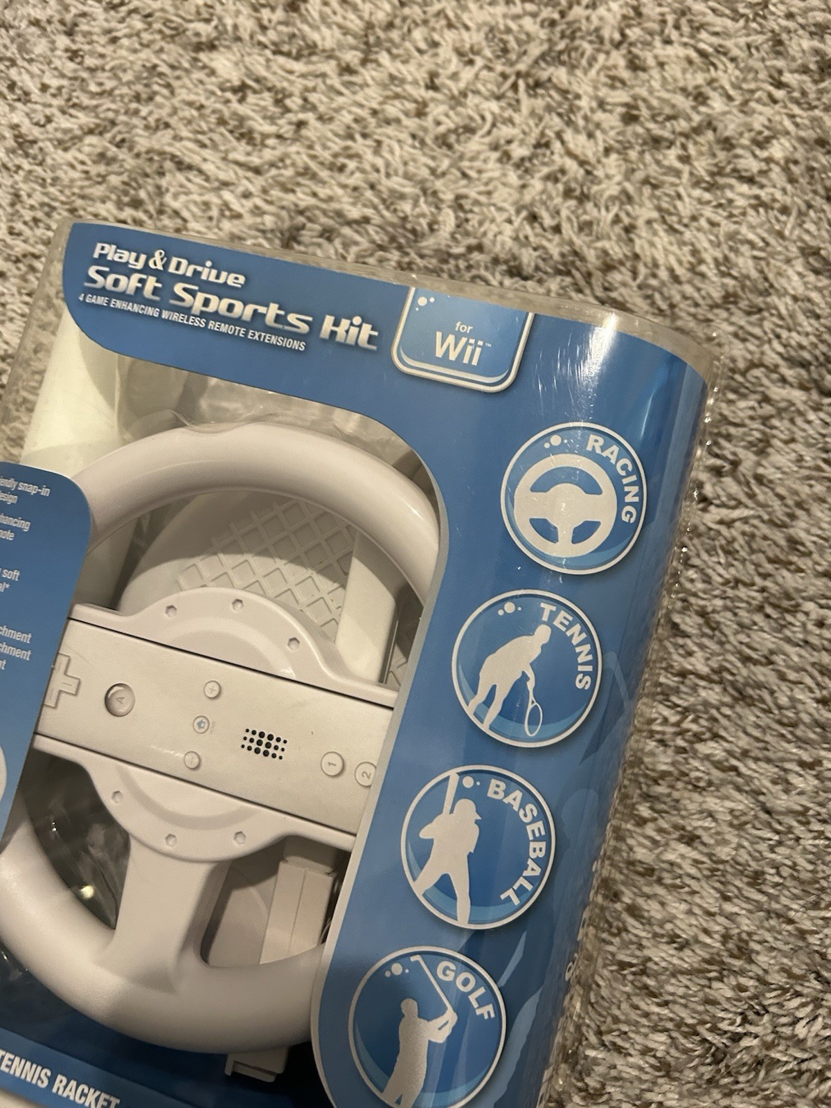 NISP Dreamgear 4 Sports Play & Drive Soft Sports Kit for Nintendo Wii *SEALED*