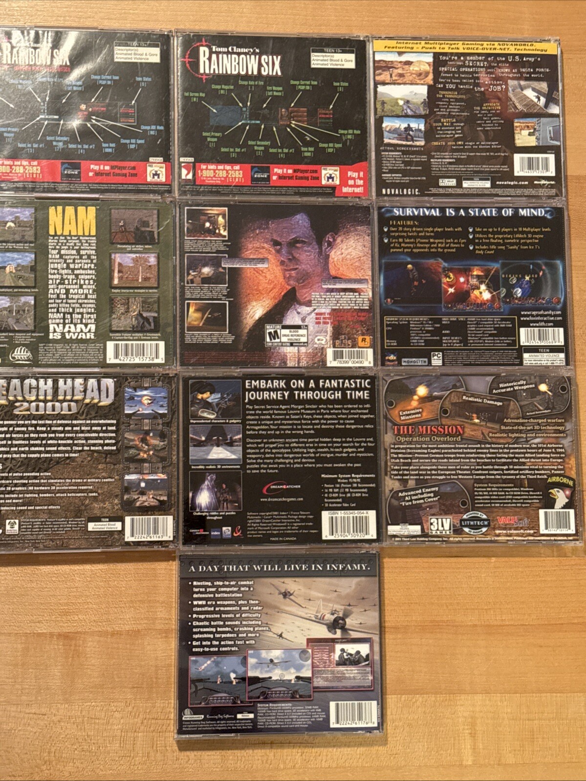 Vintage 90’s 2000s Y2K Lot of 10 PC Computer Games, CD-ROM War Battle Windows 95