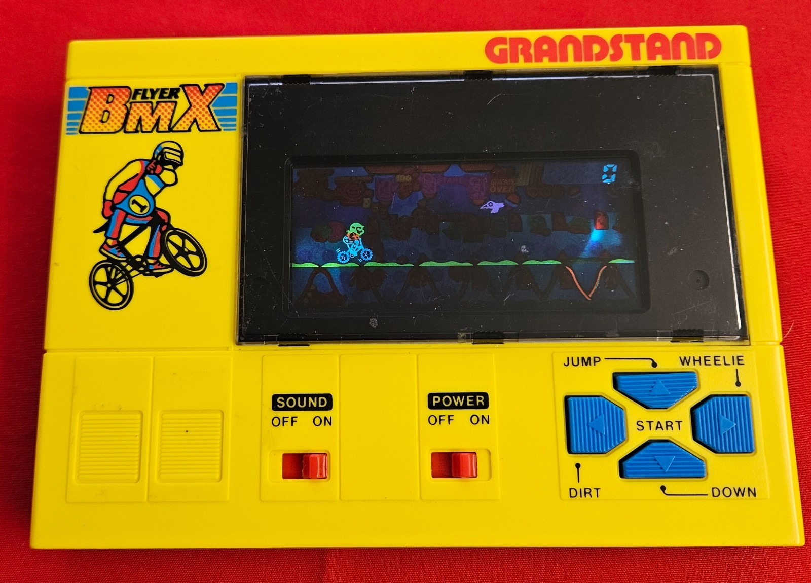 Grandstand Flyer BMX handheld Game&watch lcd game lasercolour Tomy