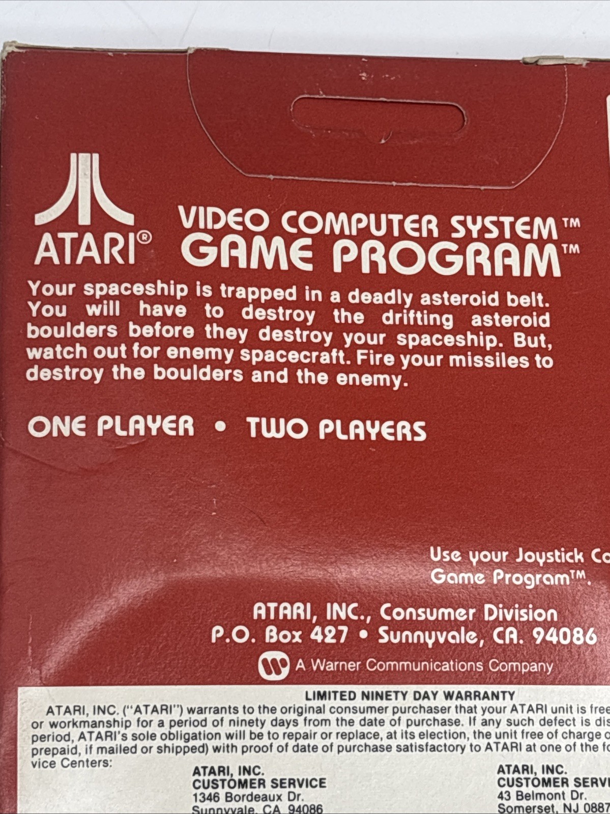 Atari 2600 1981 ASTEROIDS Video Game FACTORY SEALED Missing Outside Plastic Seal