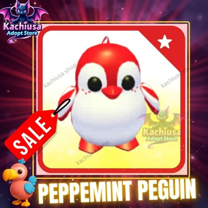 🐧 Peppermint Penguin (Normal) Adopt From Me– Cute & Festive Pet | Fast Delivery