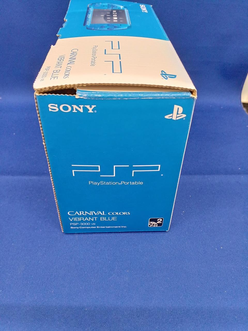 Sony PSP 3000 Vibrant Blue VB Box Manual Charger New Battery Japan Tested work