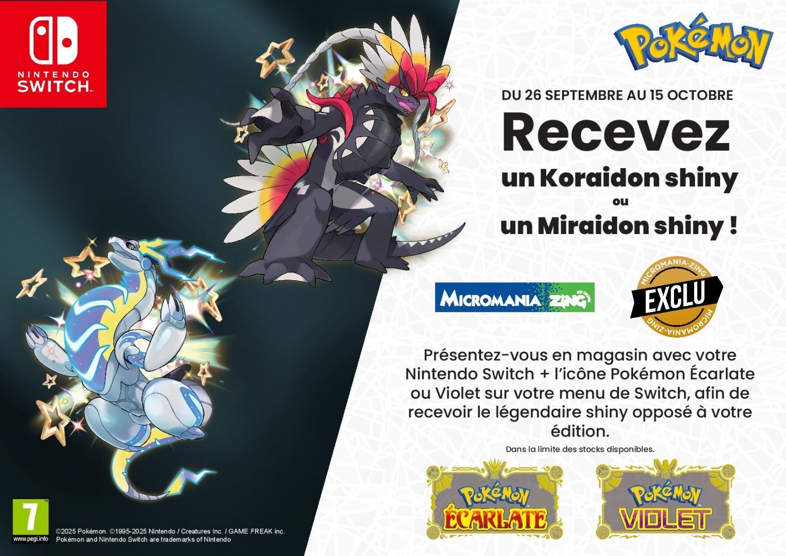 ✨ Shiny Miraidon Koraidon 🟣Event Paldea 🟣 All Languages ❤️ Scarlet Violet 💜