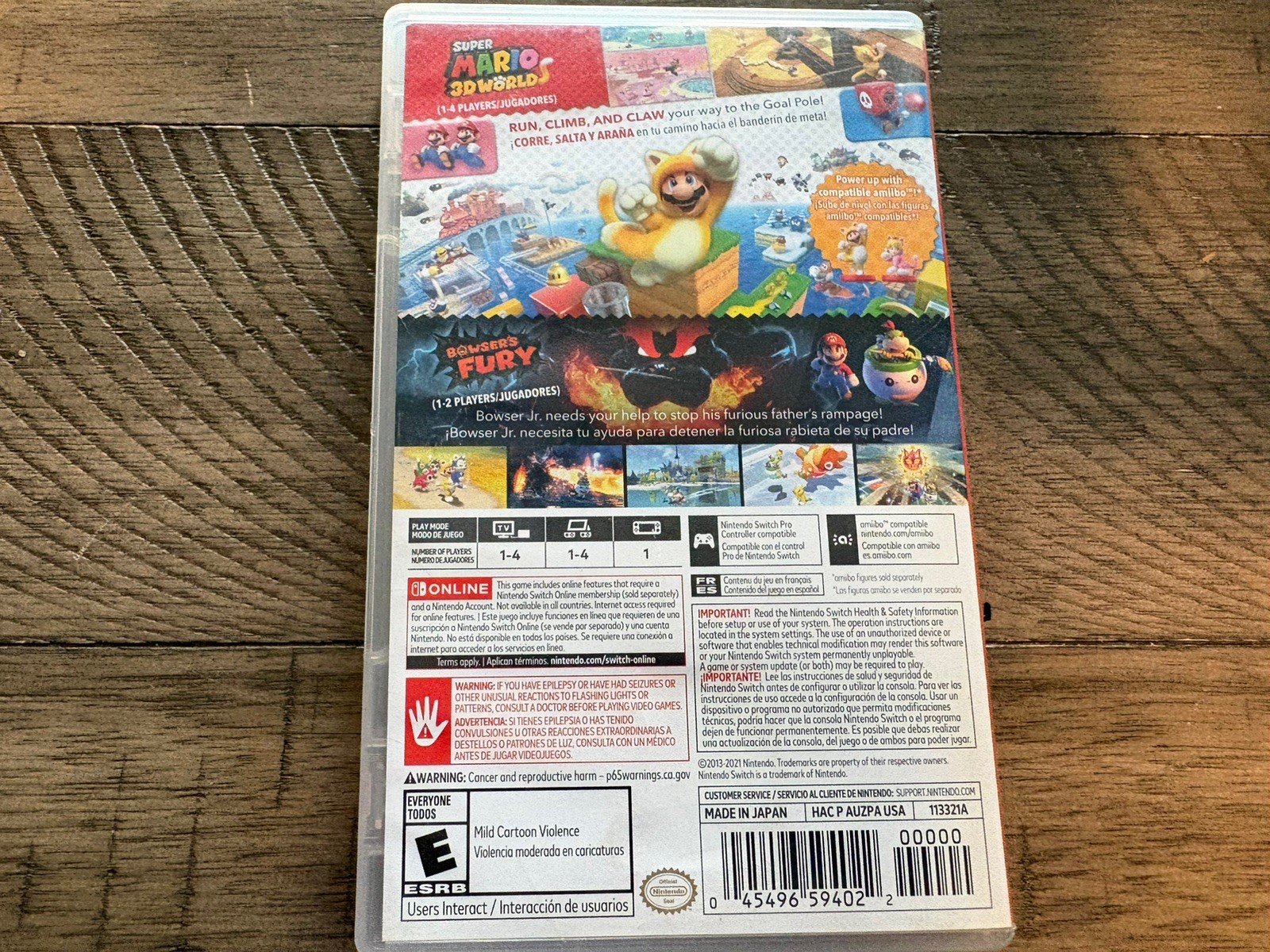 Super Mario 3D World + Bowser’s Fury Nintendo Switch Game w/Case