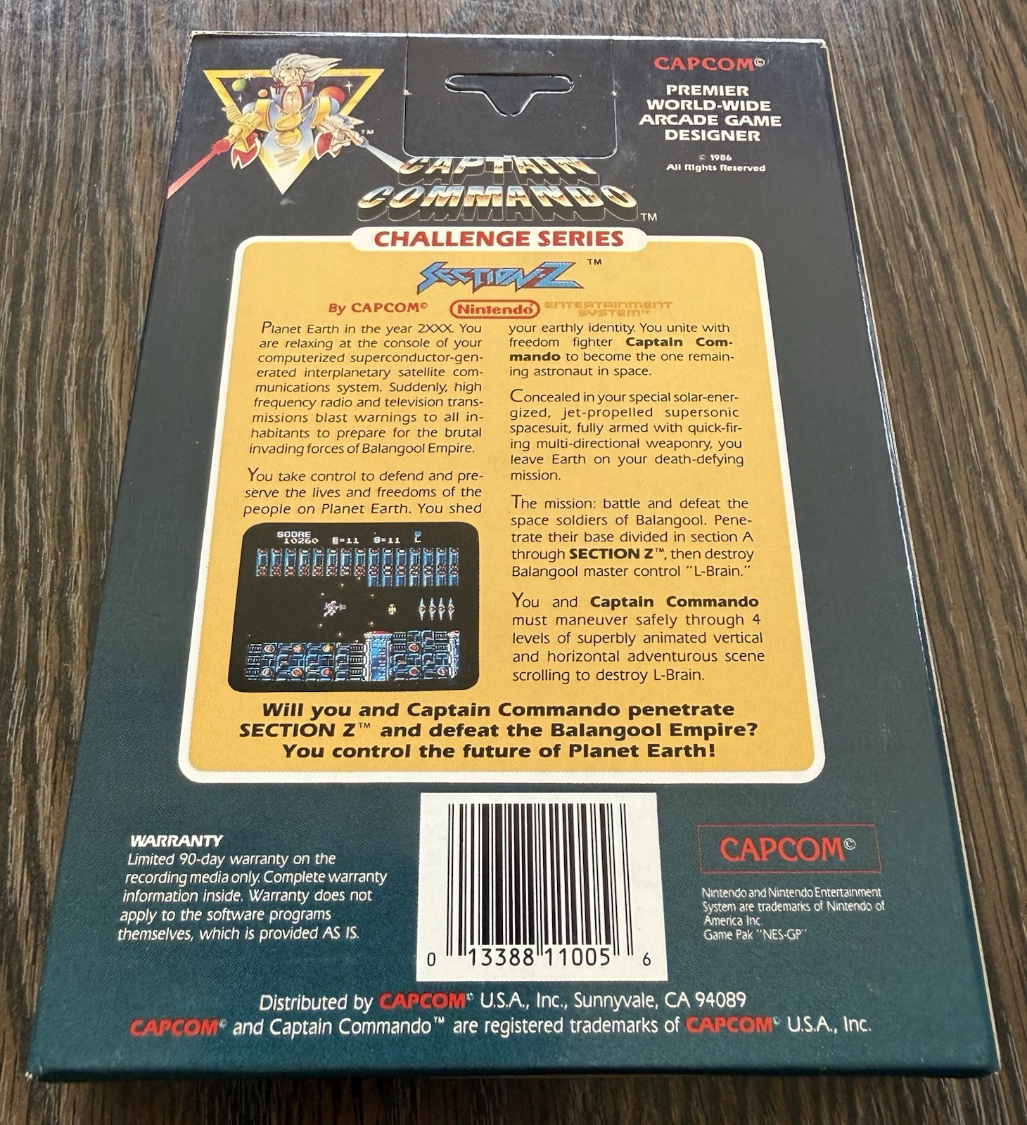 Section-Z Complete CIB Hangtab 5-Screw FIRST PRINT (Nintendo, NES 1987) VG! 🔥