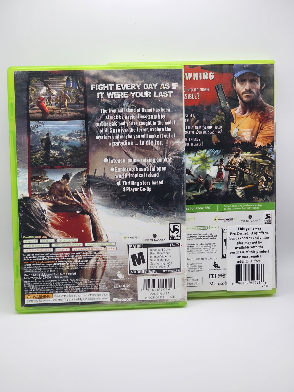 Dead Island and Dead Island Riptide Microsoft Xbox 360 CIB Tested Working