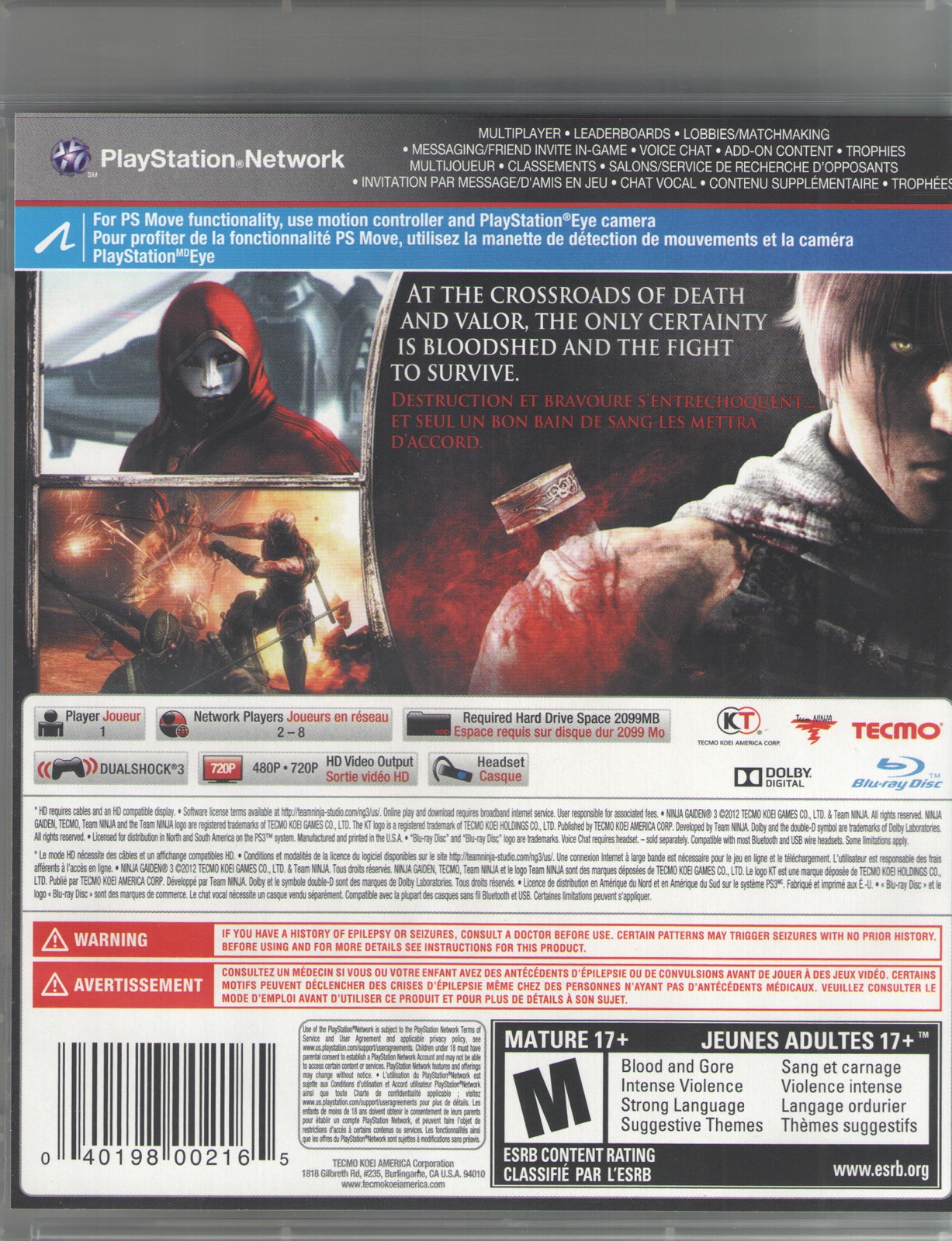 Ninja Gaiden 3 for PlayStation 3™