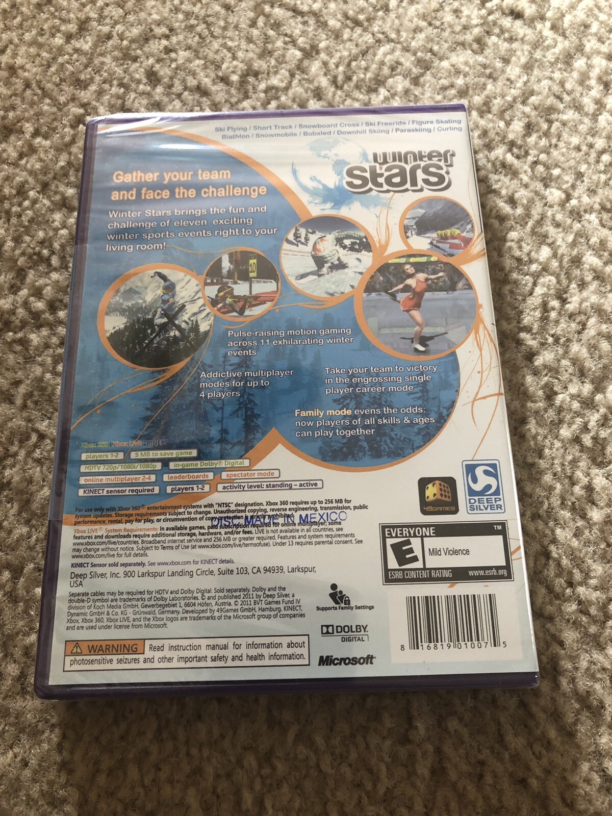Winter Stars Microsoft Xbox 360 BRAND NEW SEALED Kinect