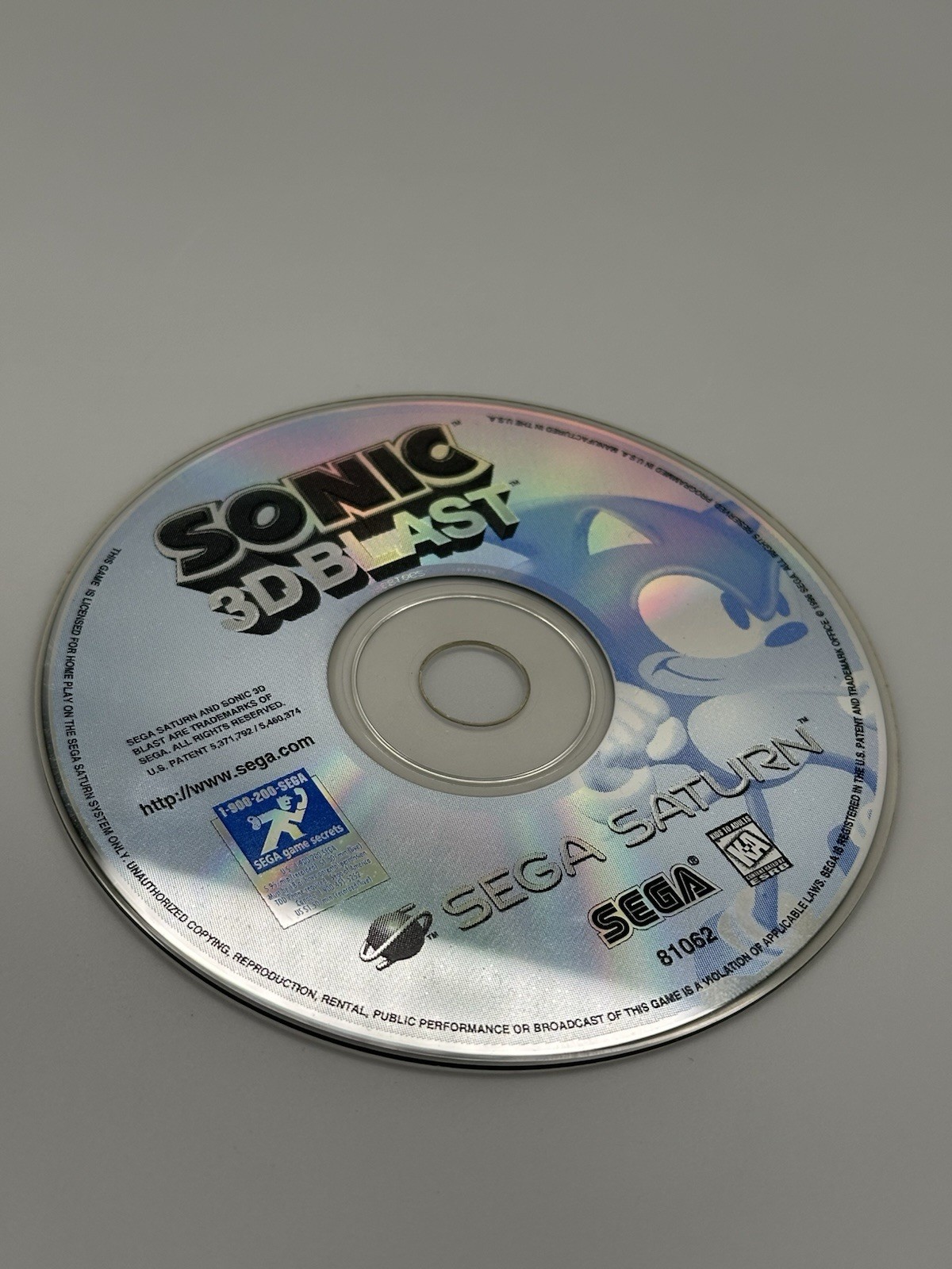 Sega Saturn Sonic 3D Blast 1996 Tested Reg Card Included Video Game
