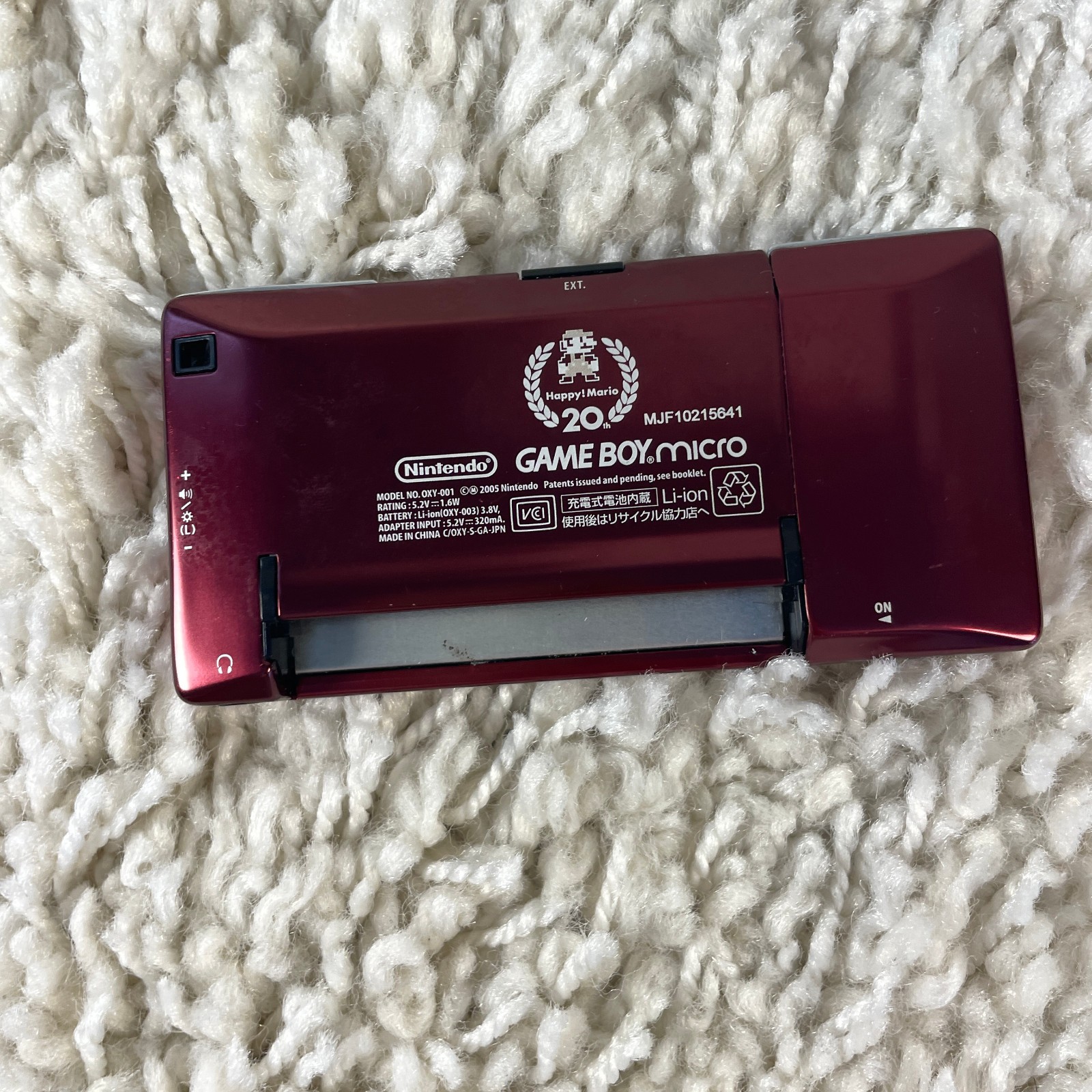 Nintendo Game Boy Micro 20th Anniversary Edition Handheld System OXY-001 Tested