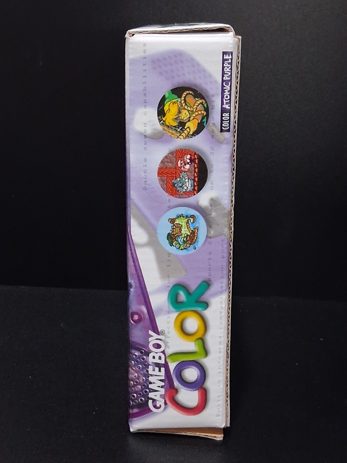 GameBoy Color Atomic Purple Complete In Box Manual CIB W/ GB Golf Cartridge GBC