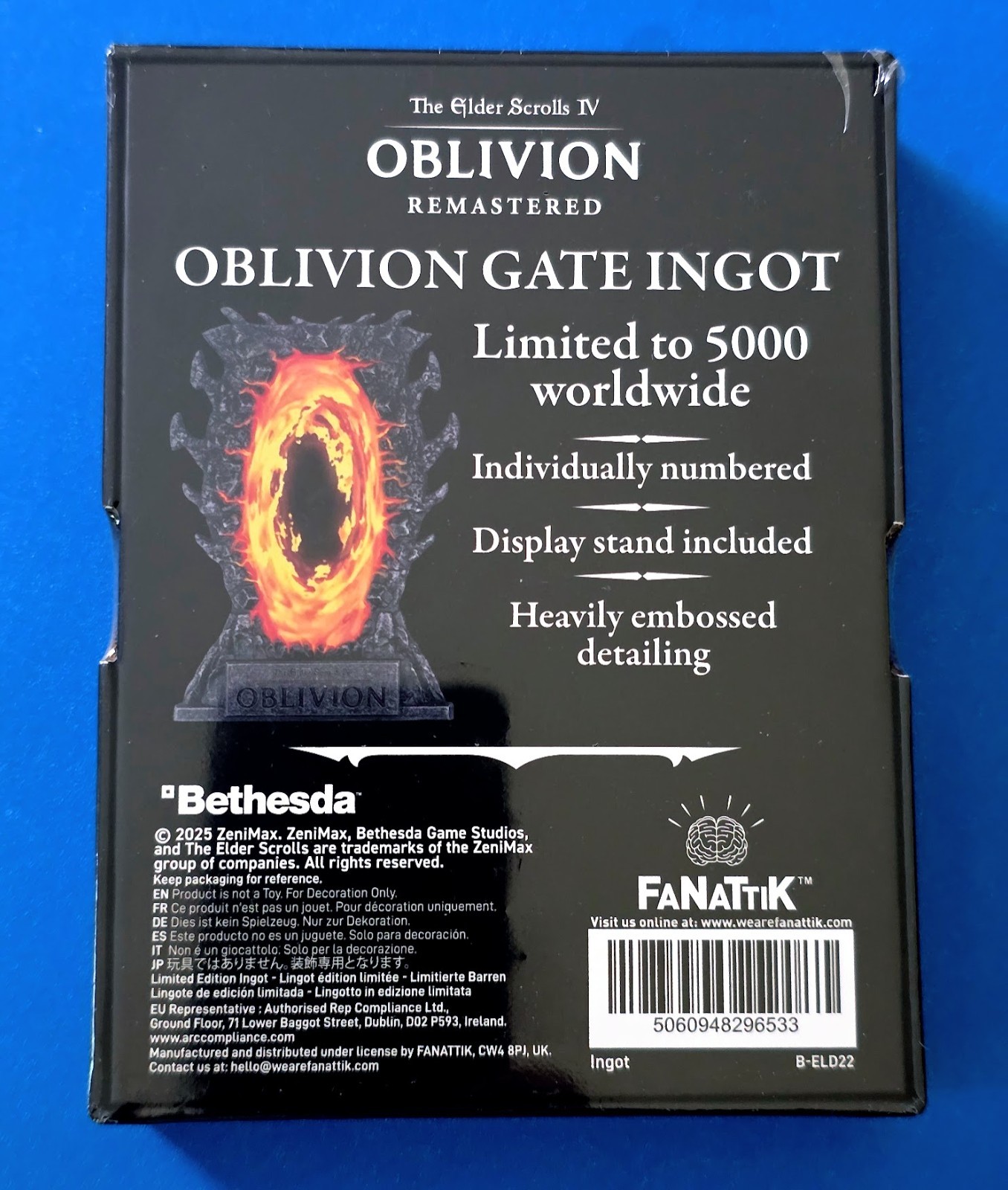 The Elder Scrolls IV: Oblivion Gates Ingot Figure Official Bethesda