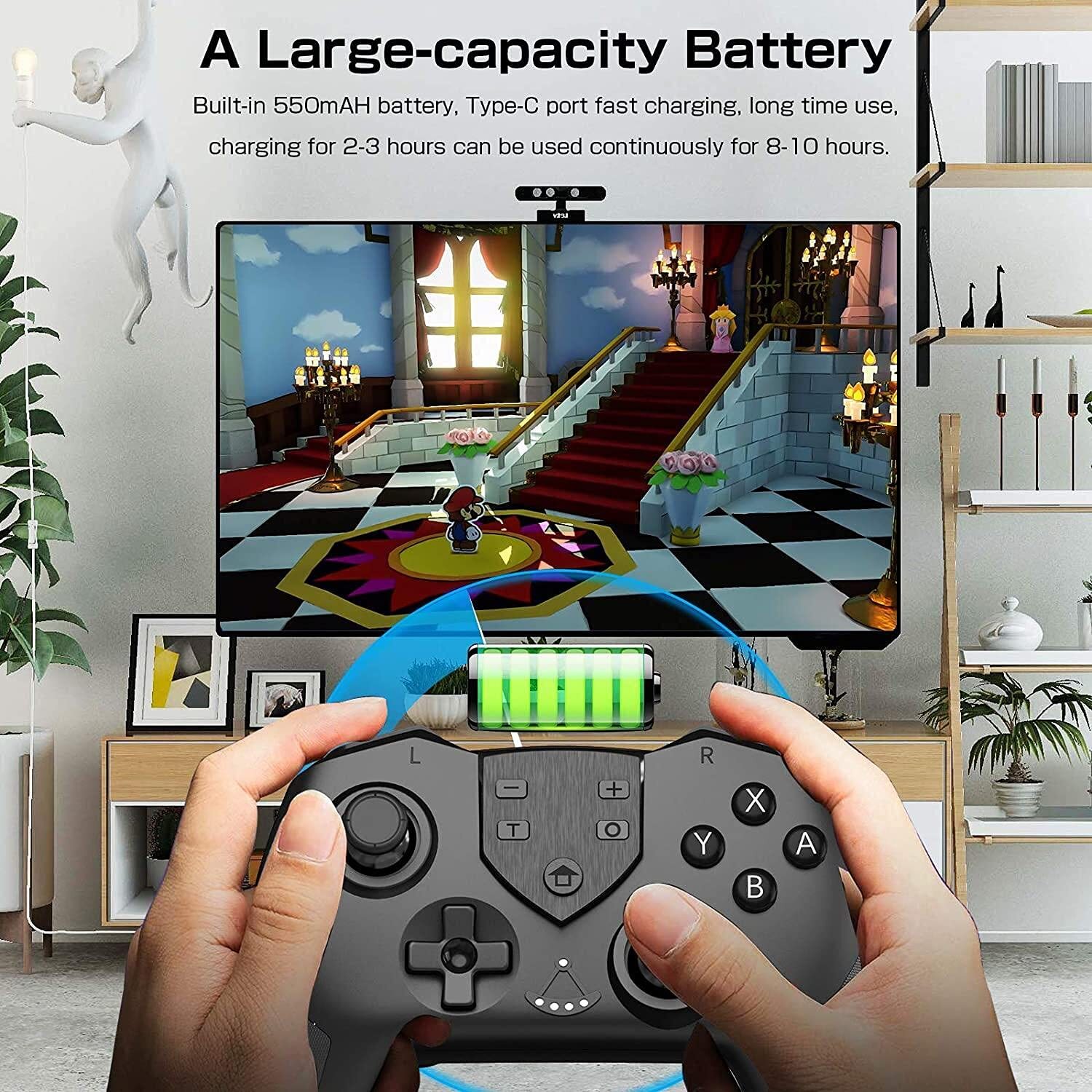 Black Wireless Switch Controller for Nintendo Switch/Lite/OLED Controller