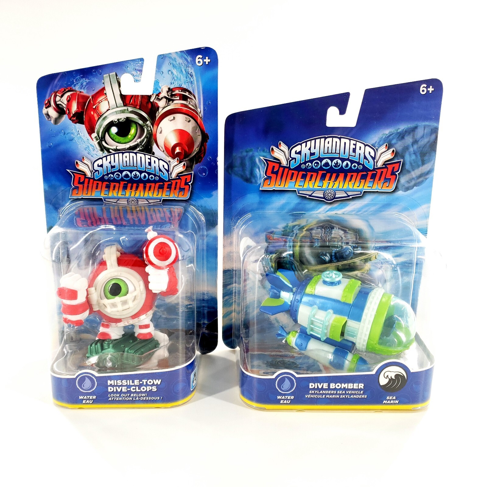 Skylanders Superchargers Missile Tow Dive Clops & Dive Bomber Character Sealed