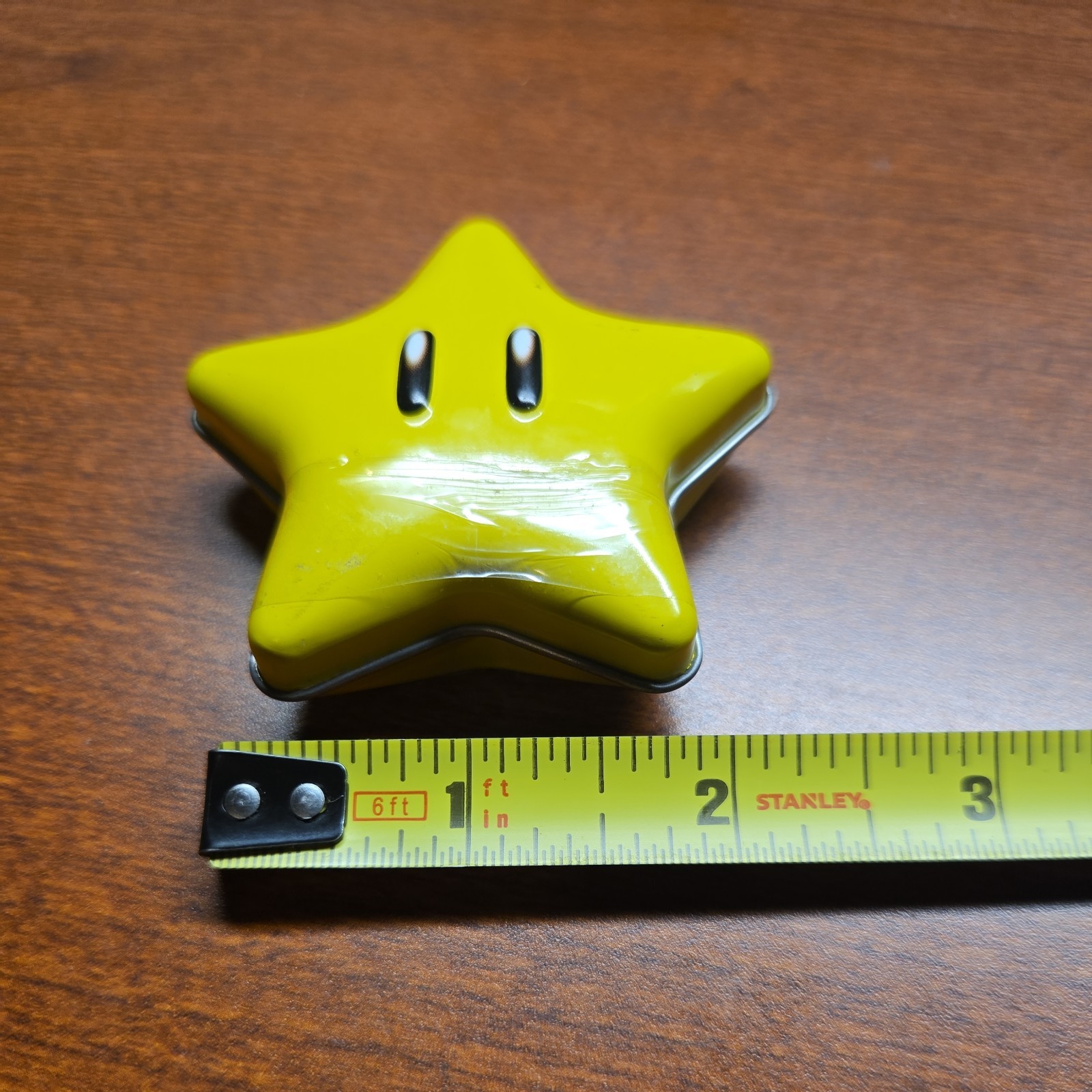Official Nintendo Super Mario Bros Star Shaped Candy Metal Tin