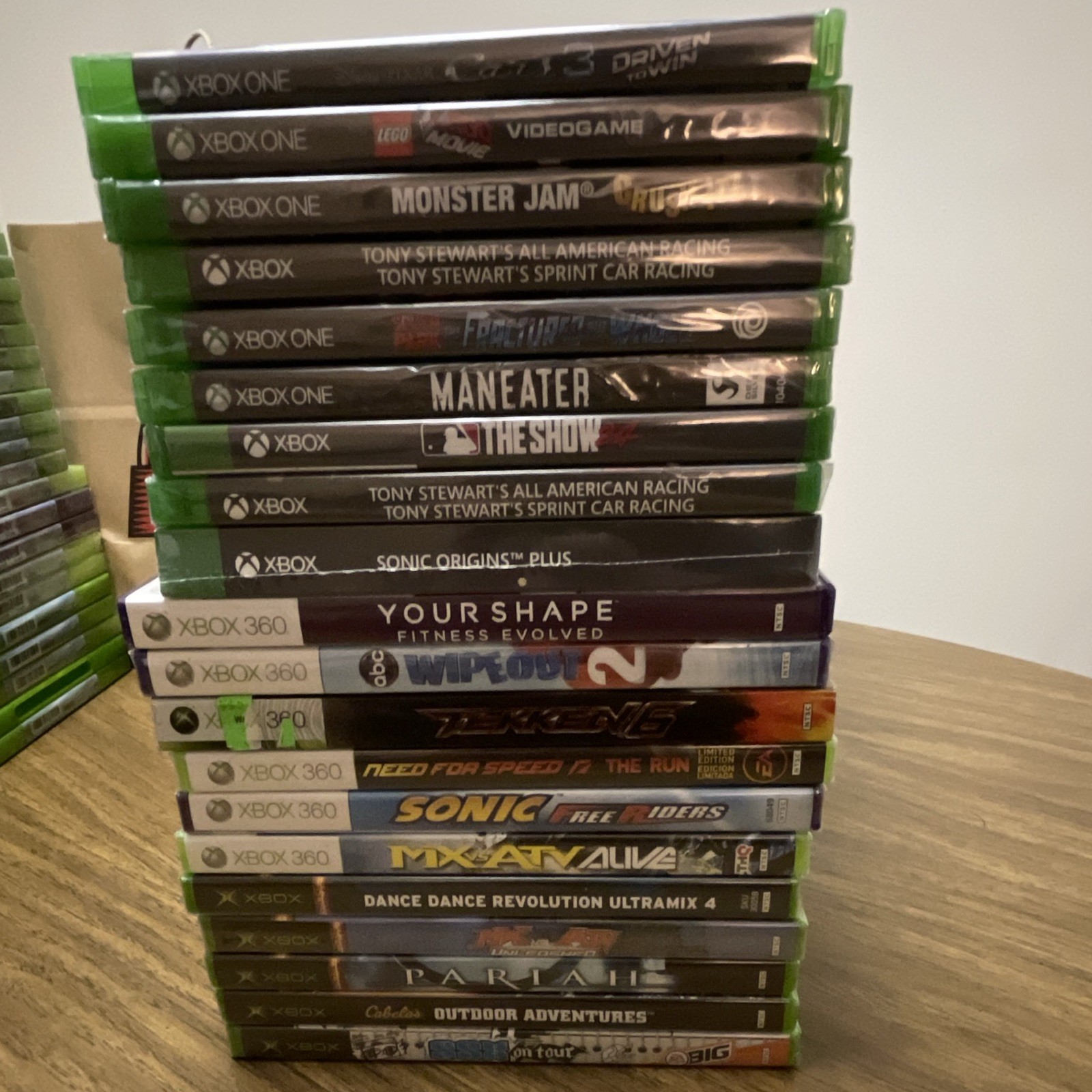 6 / Microsoft Xbox One/Xbox/Xbox 360 Mixed Game Lot w/ Cases – LEGO, Sonic