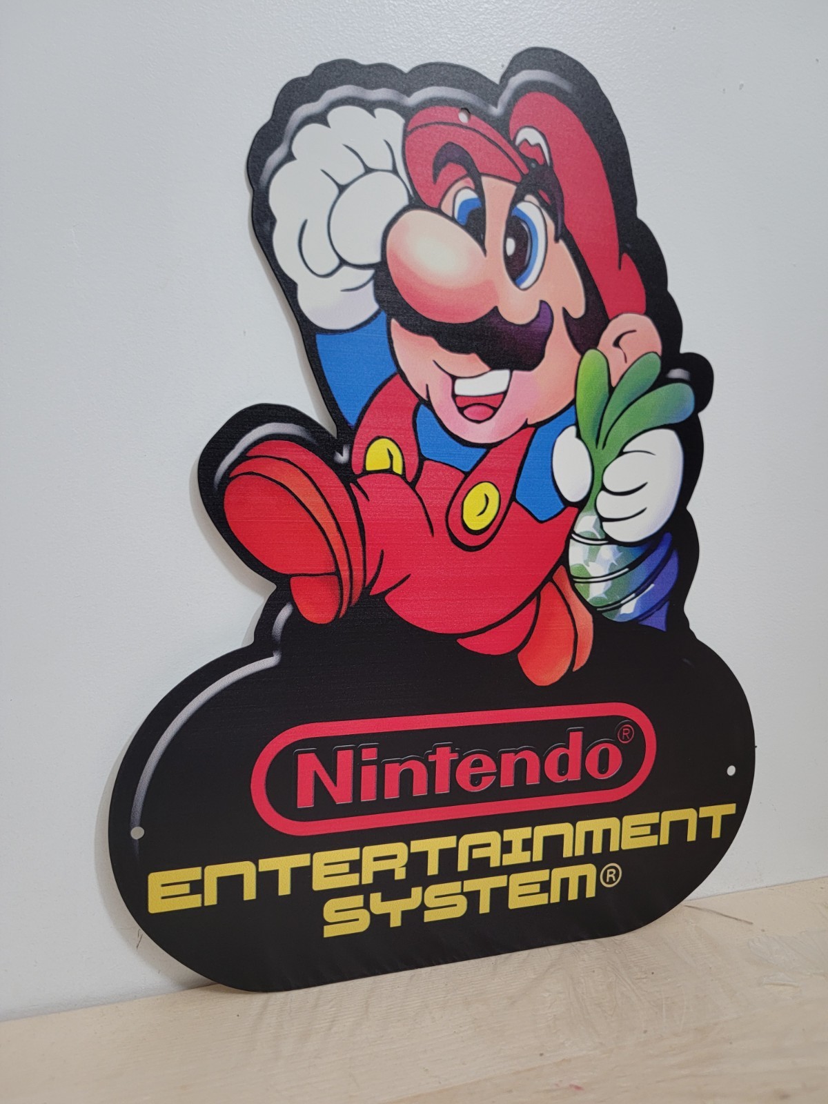 RARE Mario Nintendo Metal Sign Game Promo Store Display Game room Decor