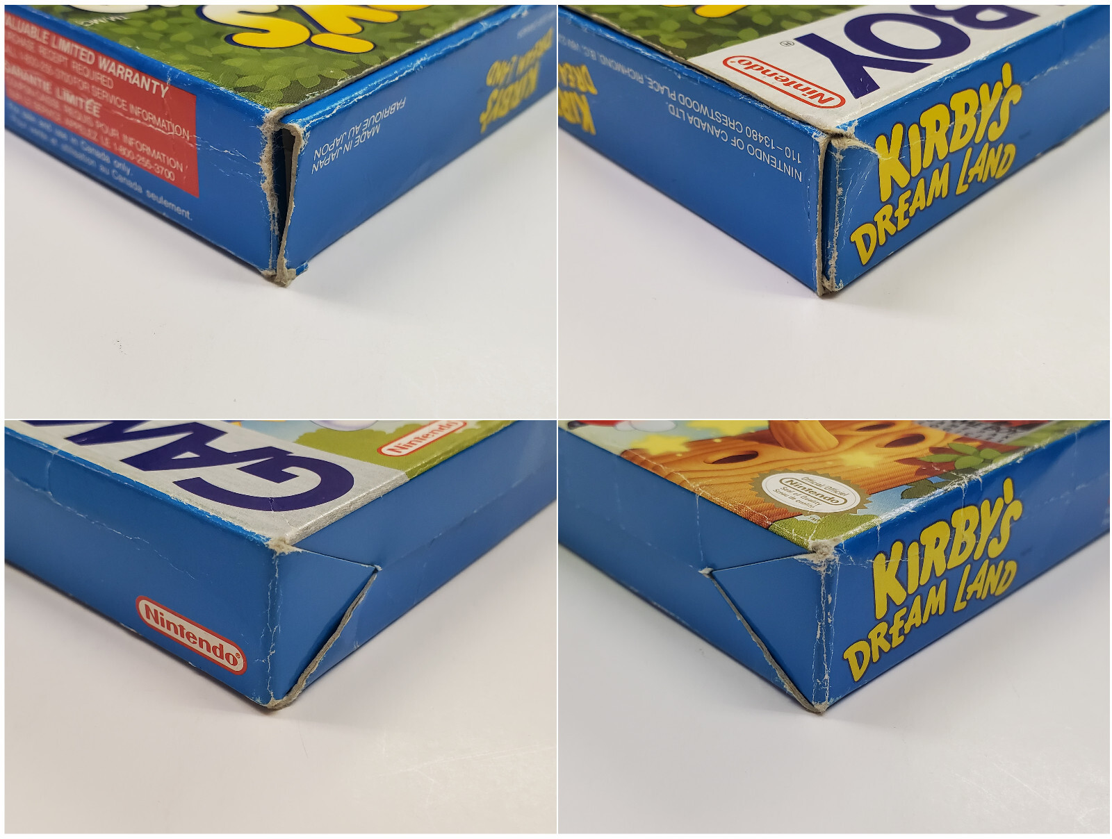 Kirby’s Dream Land Nintendo Game Boy Box & Manual *tear
