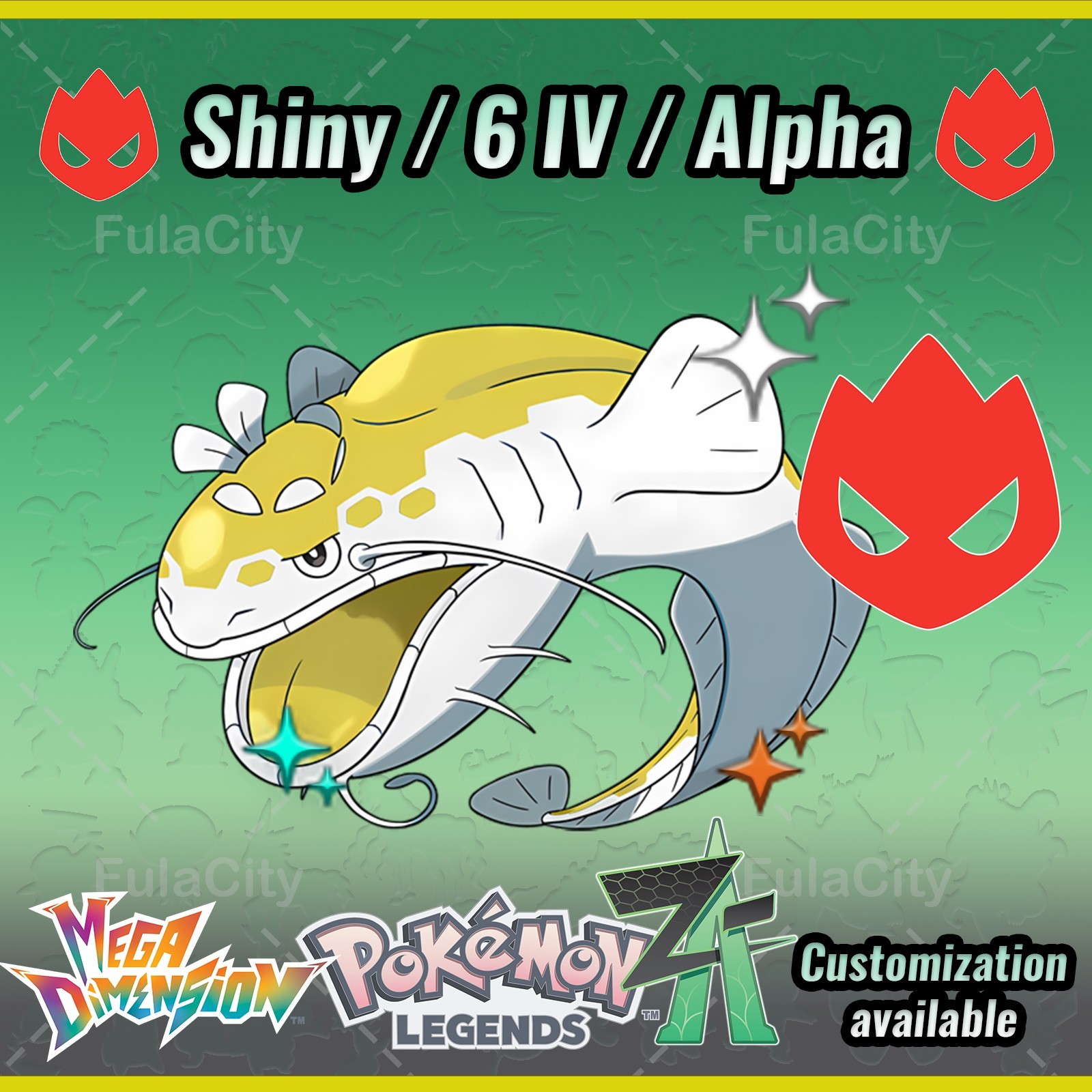 Dondozo ❗❗❗ Alpha Shiny ❗❗❗ Pokemon Legends ZA ⚫ 6 IV 🟢 @ Any item