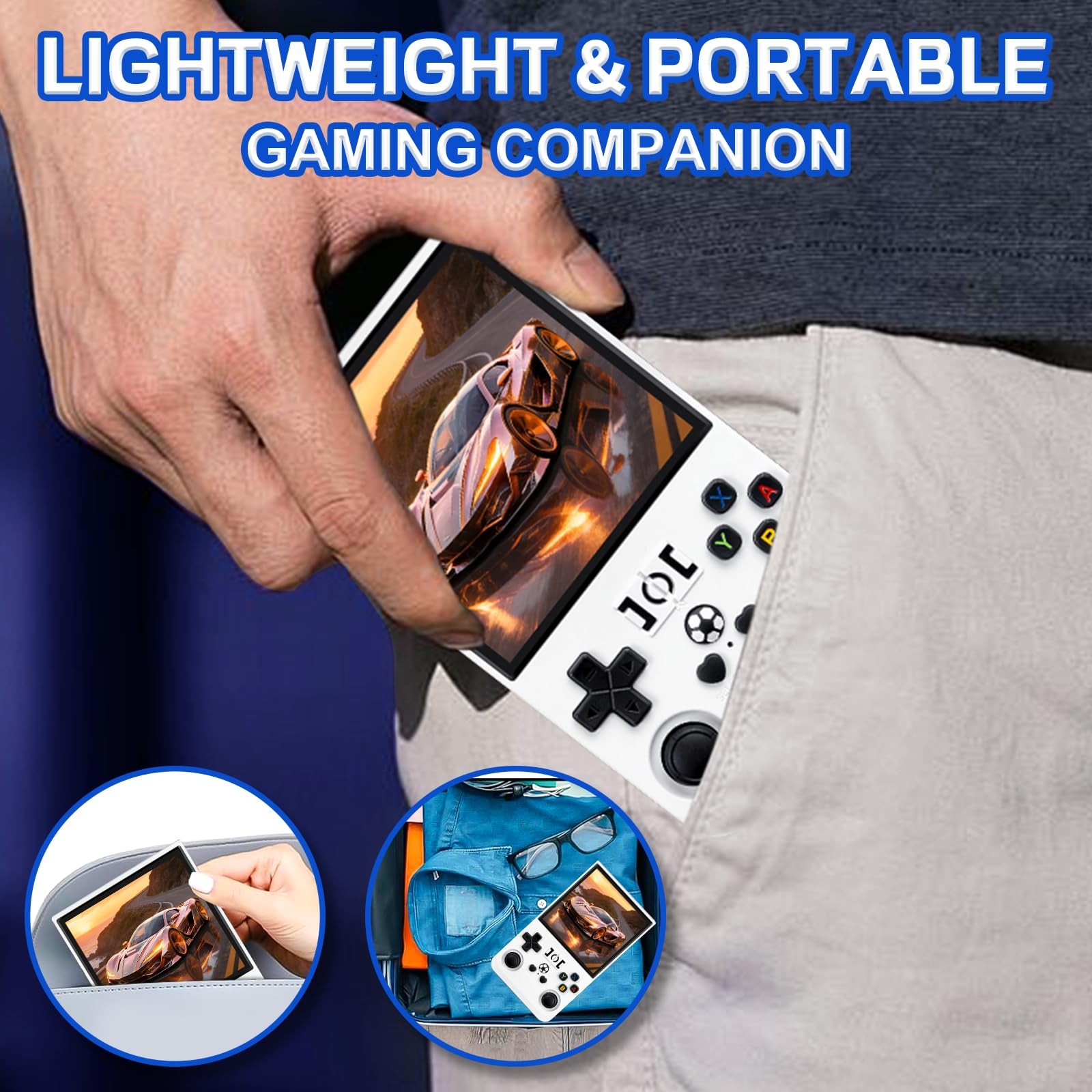 Rhesusco R36MAX Handheld Game Console – 4.0-Inch Screen, Support 22000+Classi…