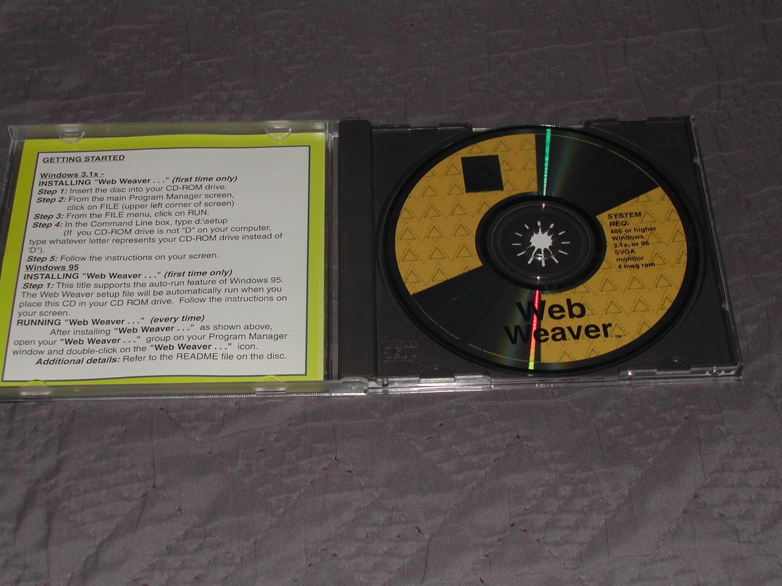 web weaver plus knowledge media (PC, 1995 CD-ROM
