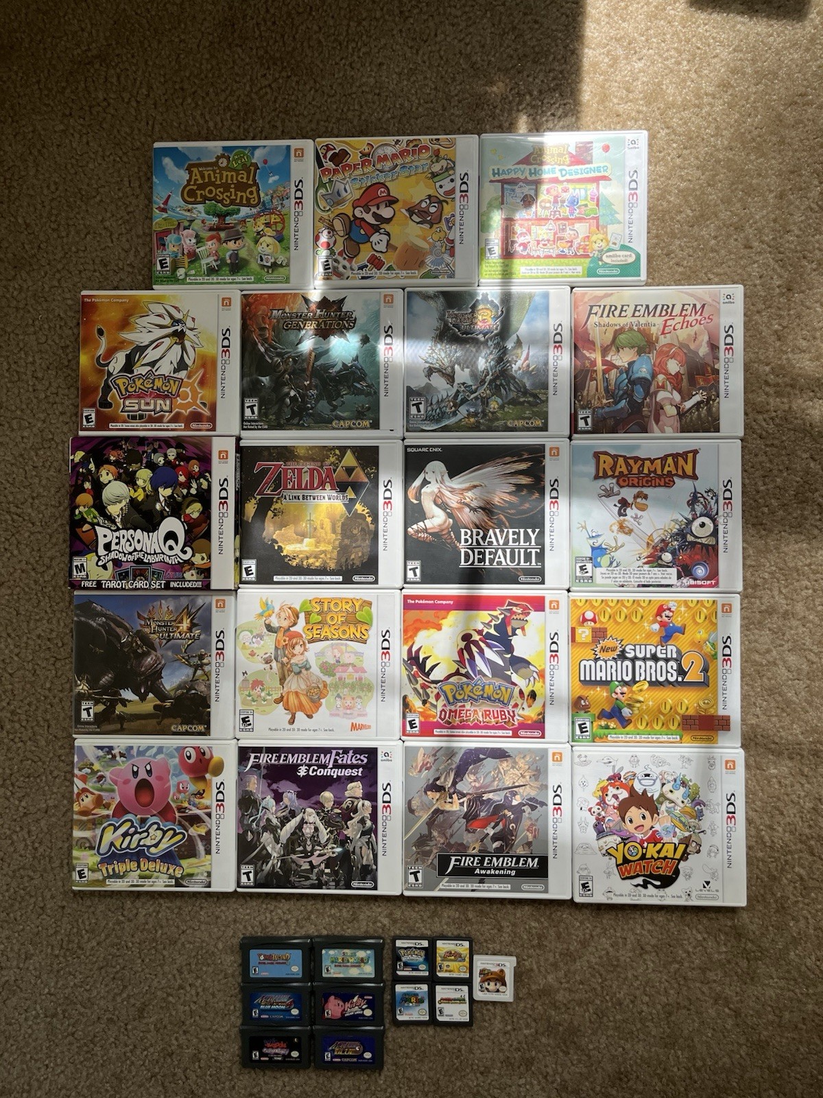Nintendo DS/3DS/GBA Game Bundle Lot – Pokemon Zelda Mario Persona & More Tested