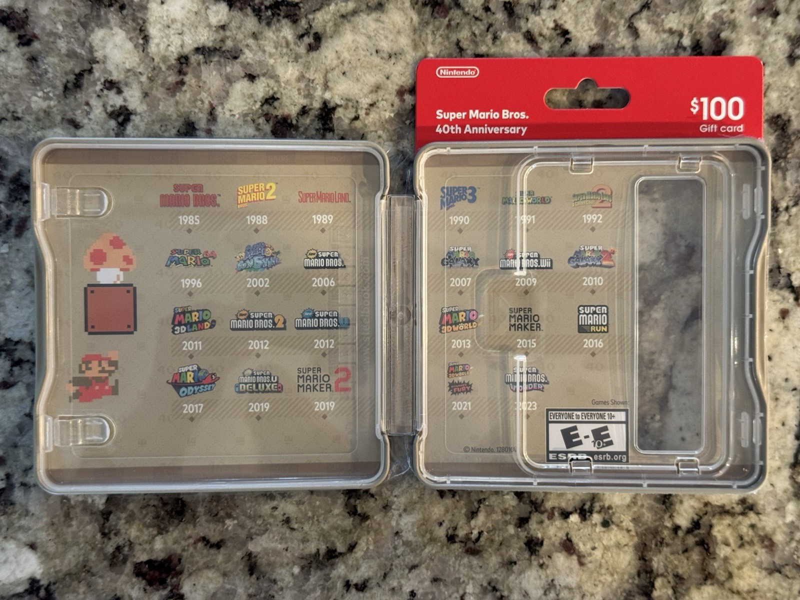 Super Mario 40th Anniversary gift card steelbook. NO BALANCE