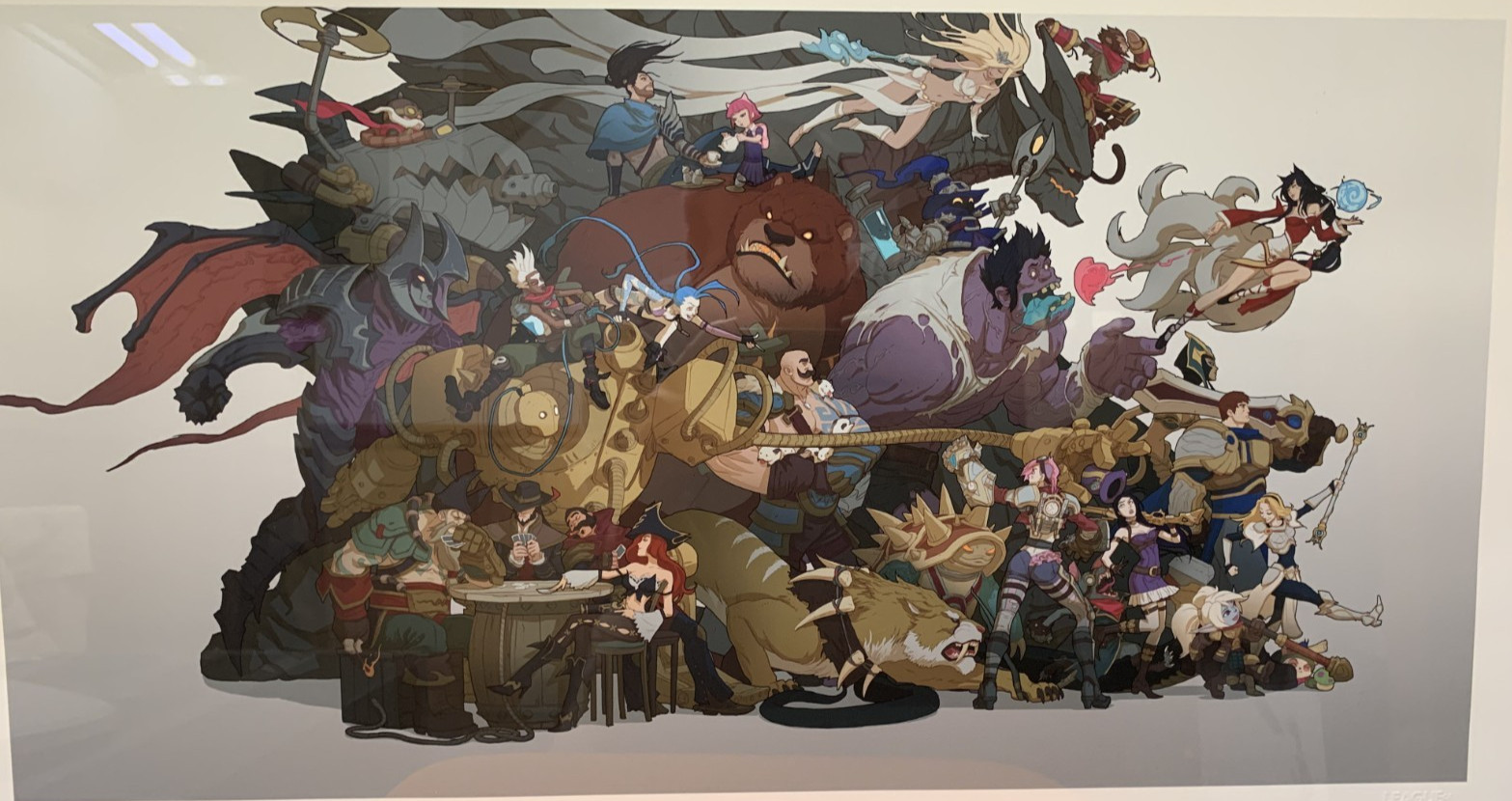 League Of Legends Champion Medley Giclee Art Print Framed Rare 16×28 (1/300)