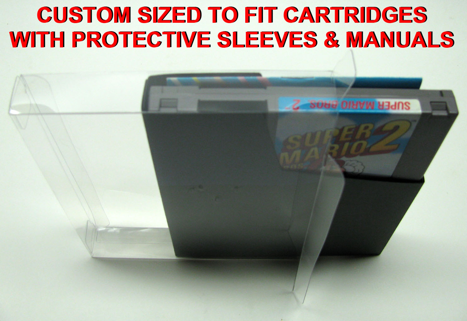 50x NINTENDO NES GAME CARTRIDGE – CLEAR PROTECTIVE BOX PROTECTOR SLEEVE CASE