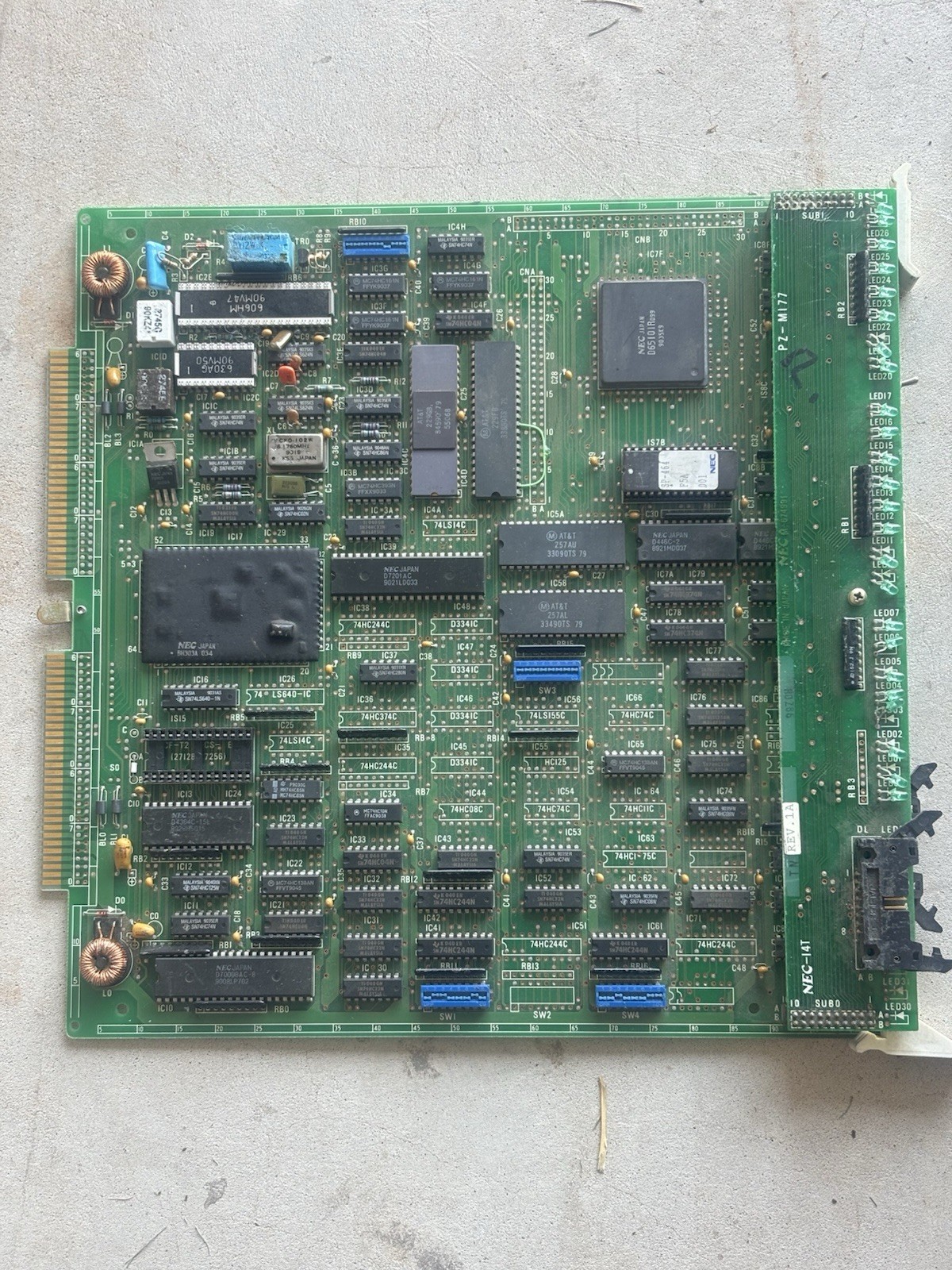Rare Mystery 1991 NEC Arcade PCB Dual Stack Board SP-464 PZ-M177 Untested