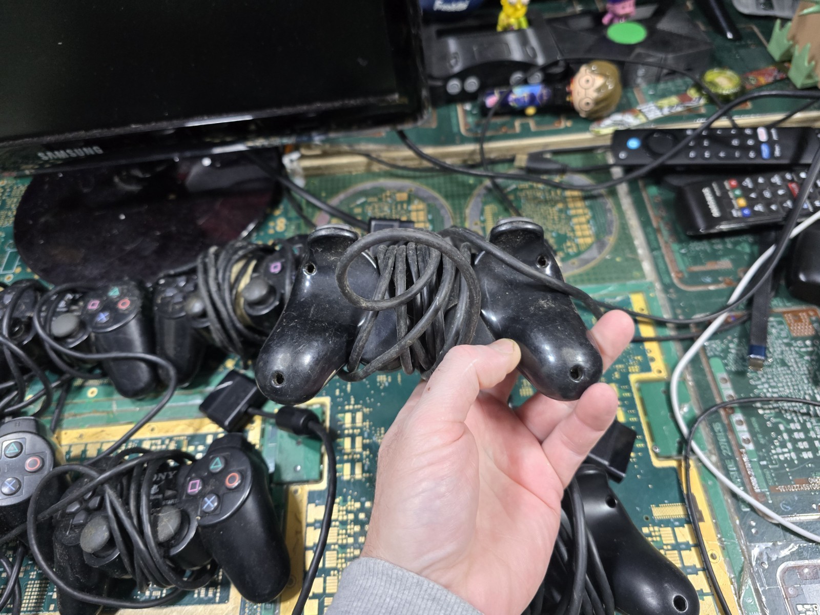 Sony PS2 Original DEFECTIVE DONOR EXACT LOT #3-Controller-CRUDE-DIRT-RUST-PARTS