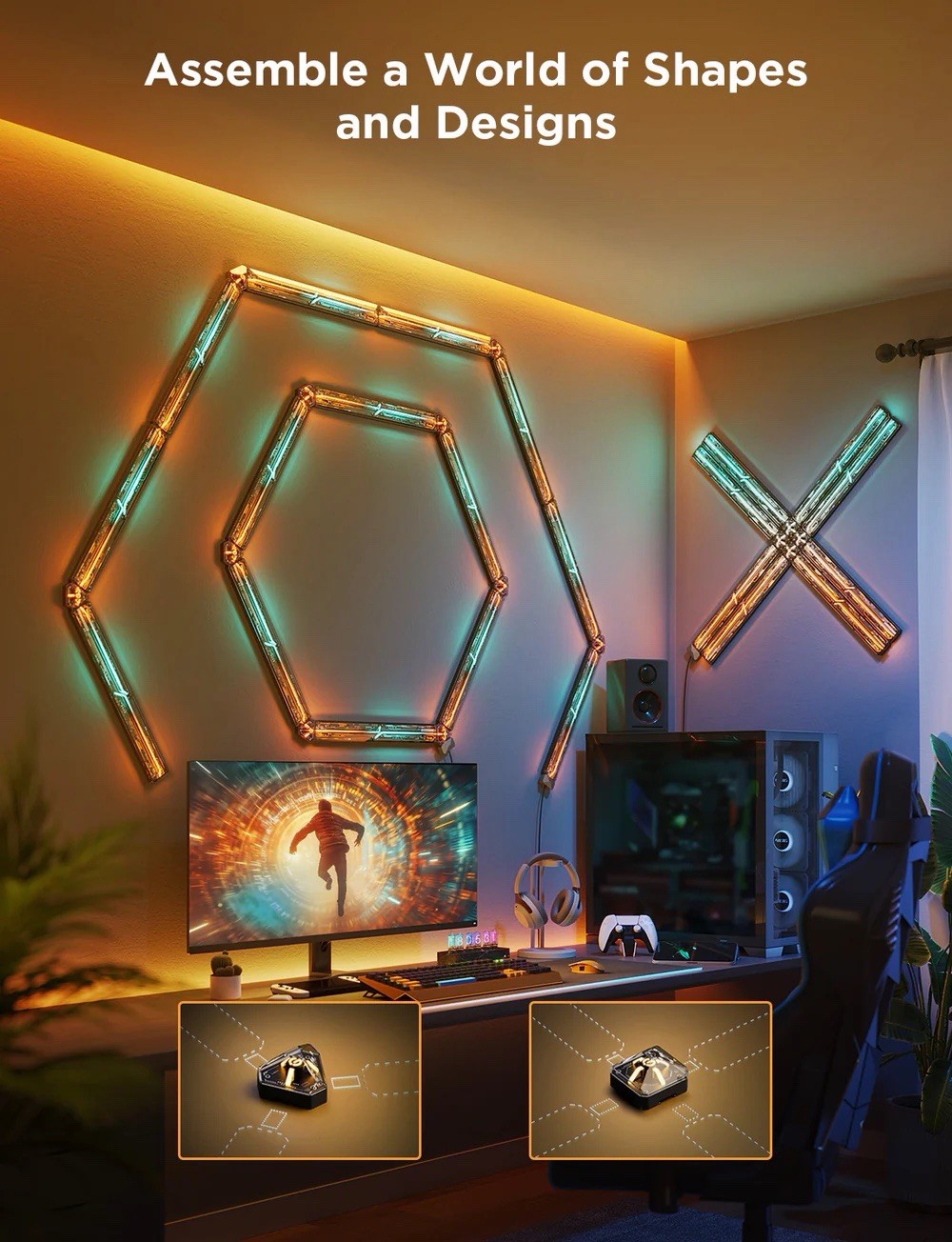 Govee x Evangelion Gaming Wall Light RGBIC Light Bars – New sealed