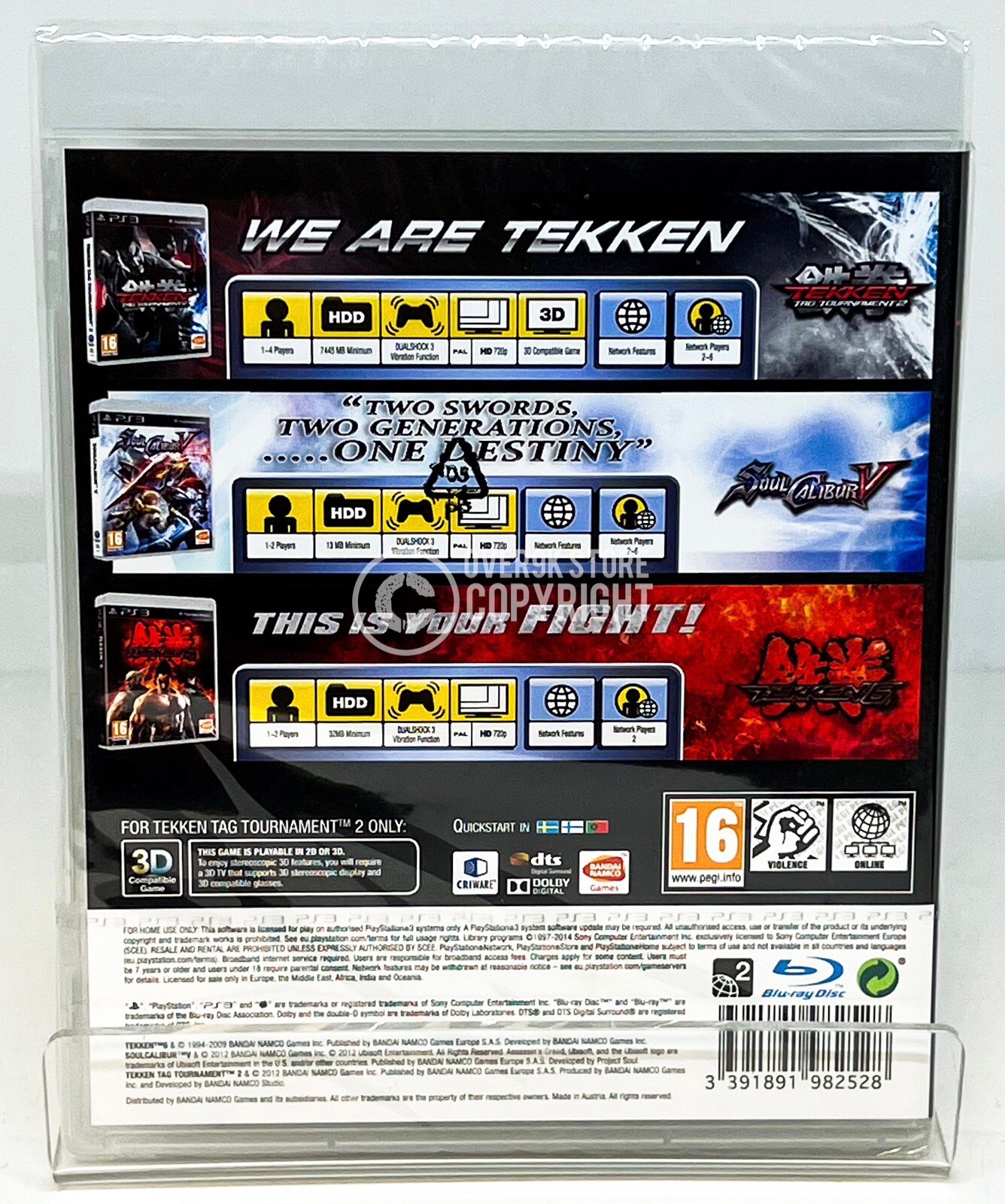 Fighting Edition – Tekken Tag 2, Tekken 6 & Soulcalibur V 5 – PS3 – New