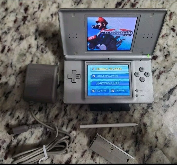 Nintendo DS Lite System Portable Gaming Console – Silver/white