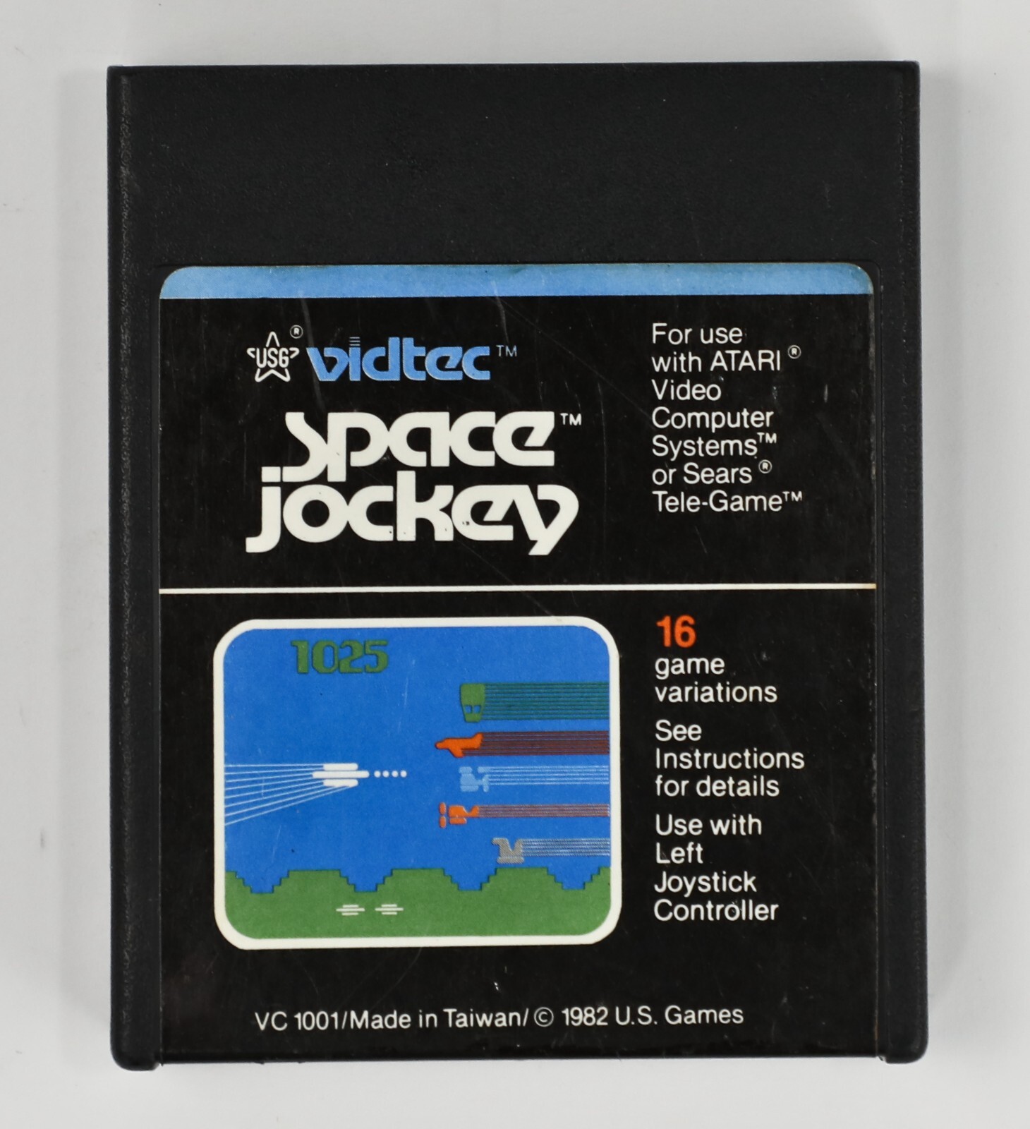 Atari 2600 Vidtec SPACE JOCKEY Video Game Cartridge Only, CLEAN TESTED WORKING