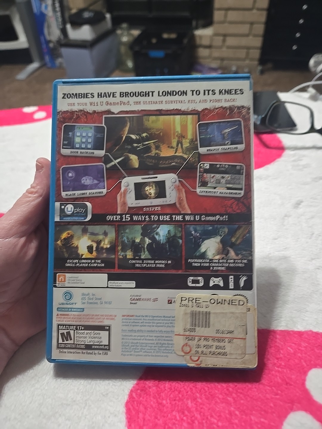 ZombiU Nintendo Wii U 2012 By Ubisoft Complete