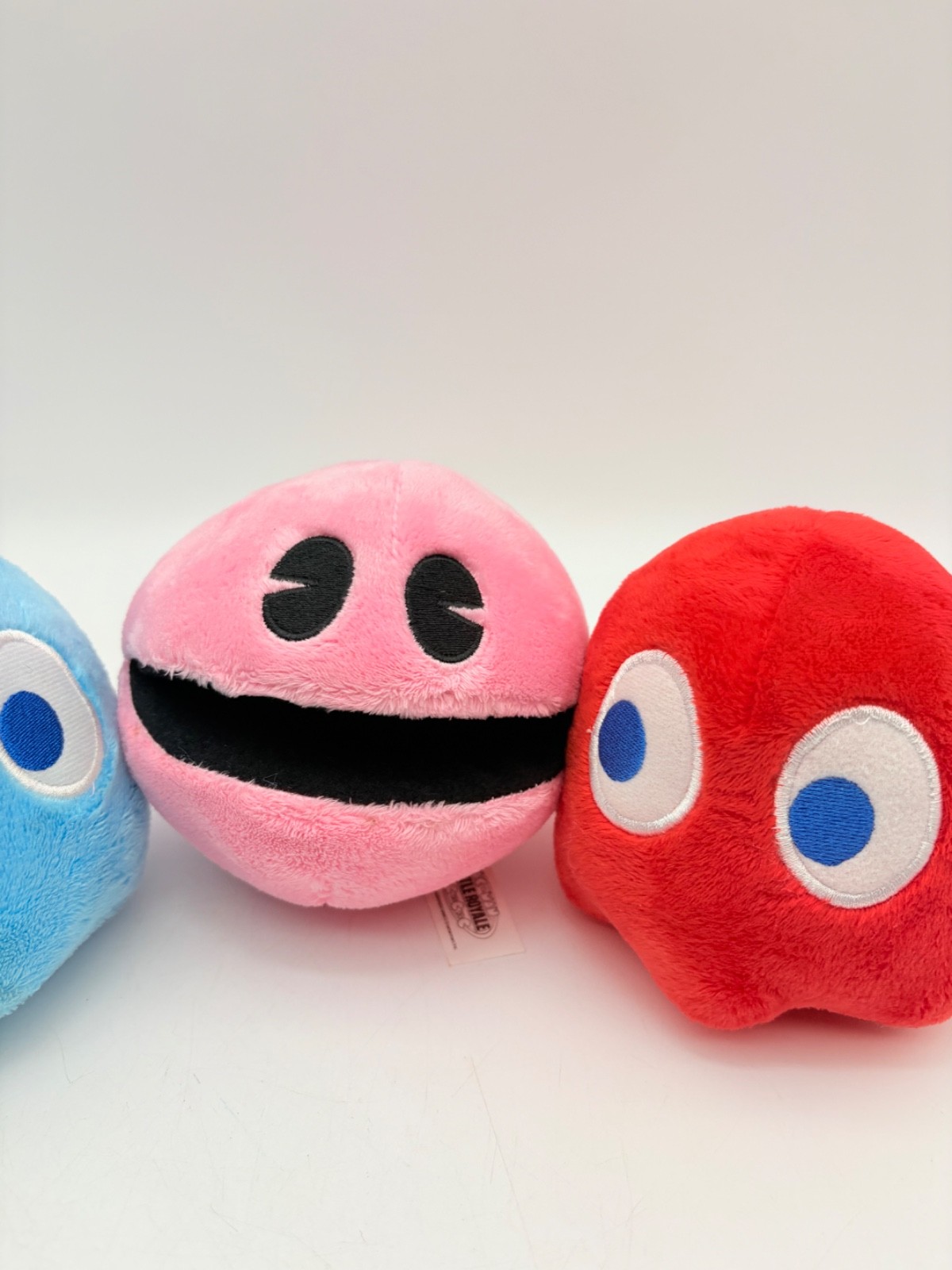 Pac Man Plush Ghost Lot Capcom Game Collectibles Pink Red Blue Set 3 PCS