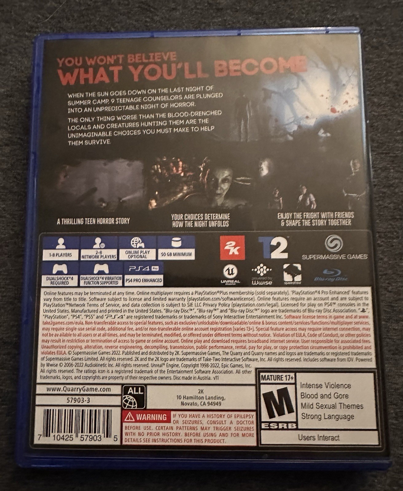 The Quarry – Sony PlayStation 4 PS4 With Digital Code